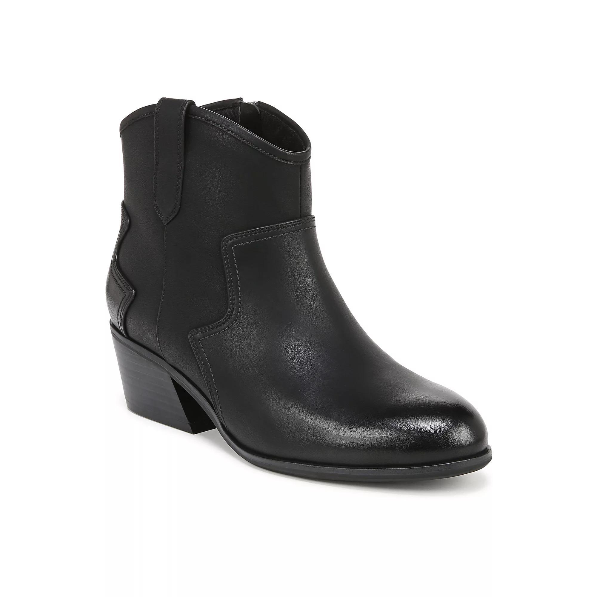 Dr. Scholl's Lasso Women's Western Ankle Boots, Size: 6, Black Off White Product Image