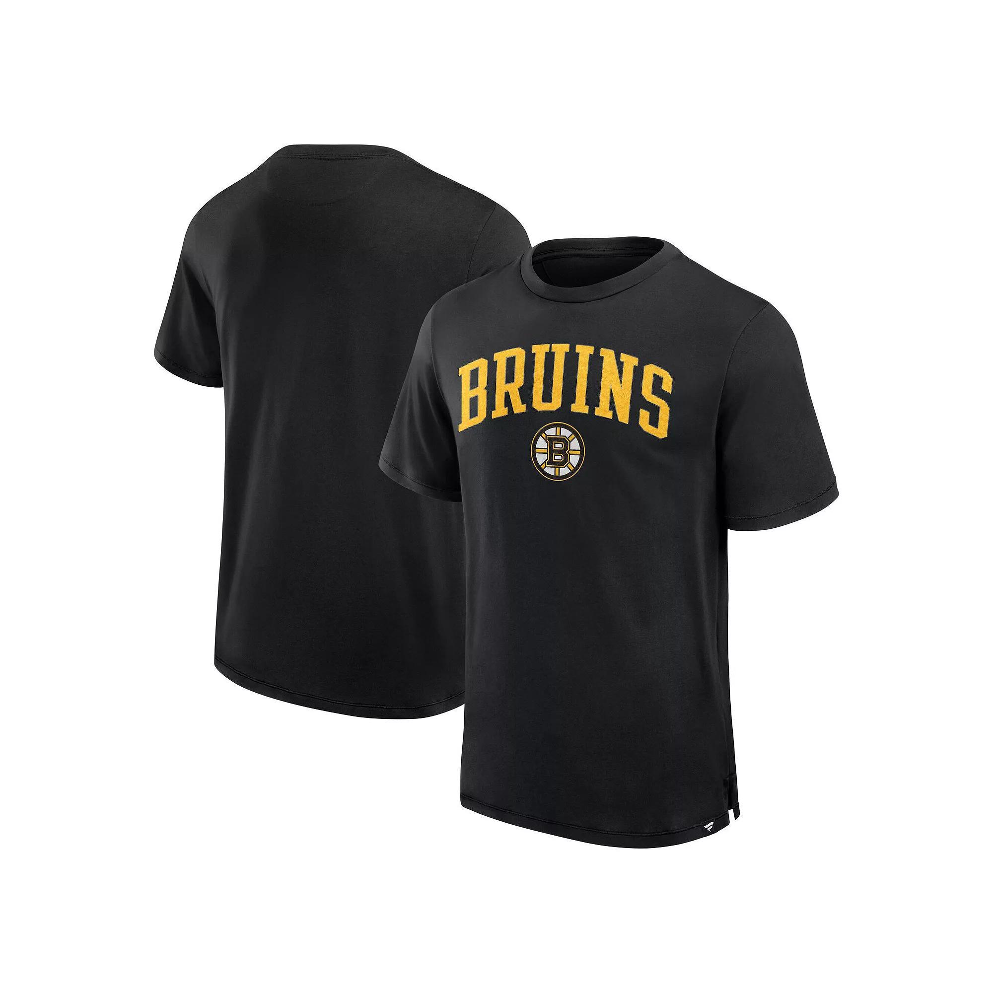 Men's Fanatics  Black Boston Bruins Elevated Pima T-Shirt, Size: 3XL Product Image