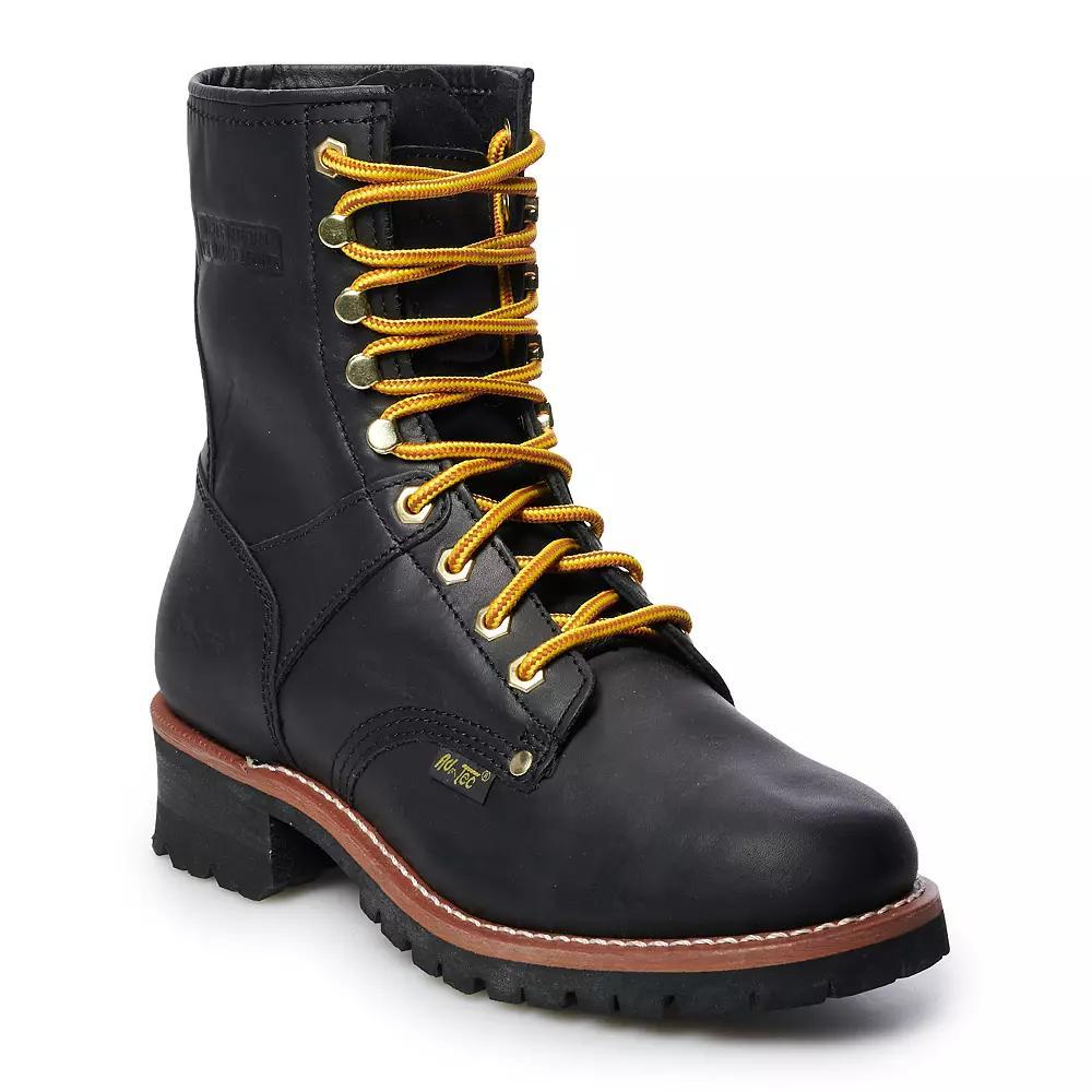 AdTec 1439 Men's Water Resistant Logger Work Boots, Size: 9 Medium, Black Product Image