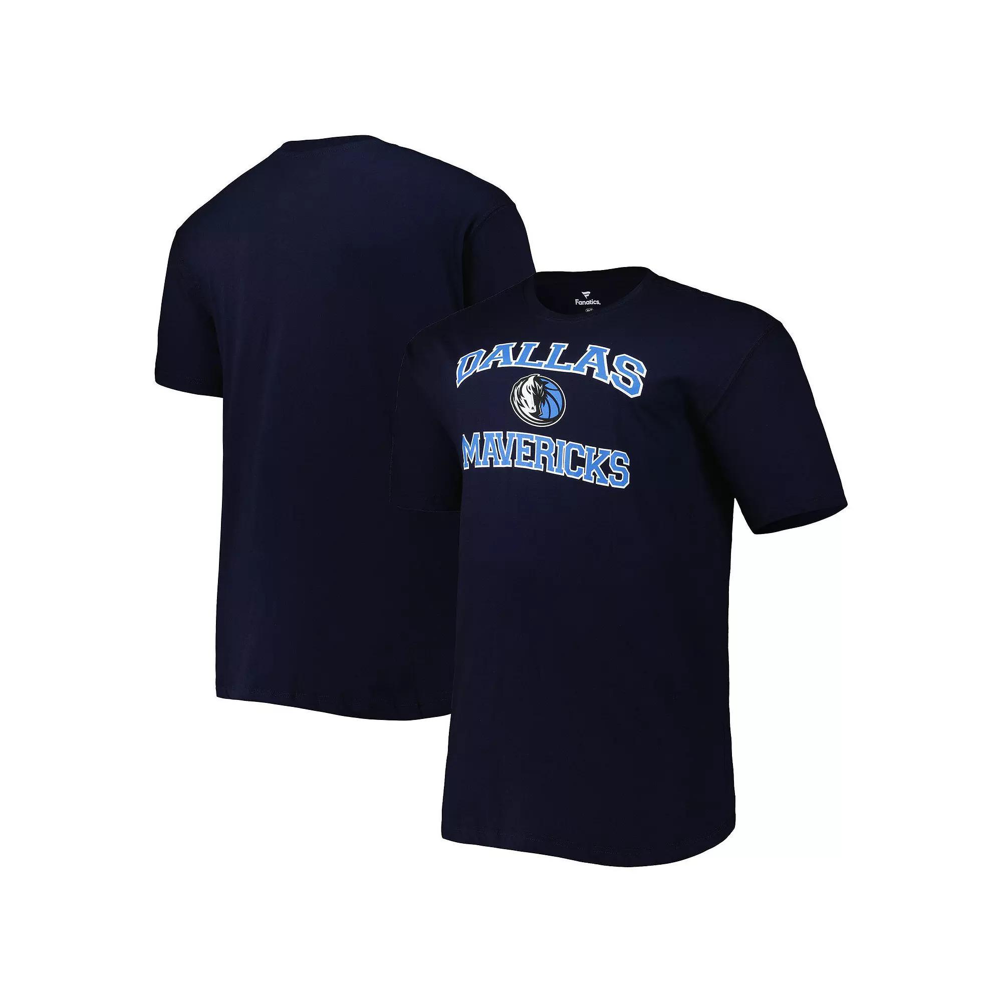 Men's Navy Dallas Mavericks Big & Tall Heart & Soul T-Shirt, Size: 2XB, Blue Product Image