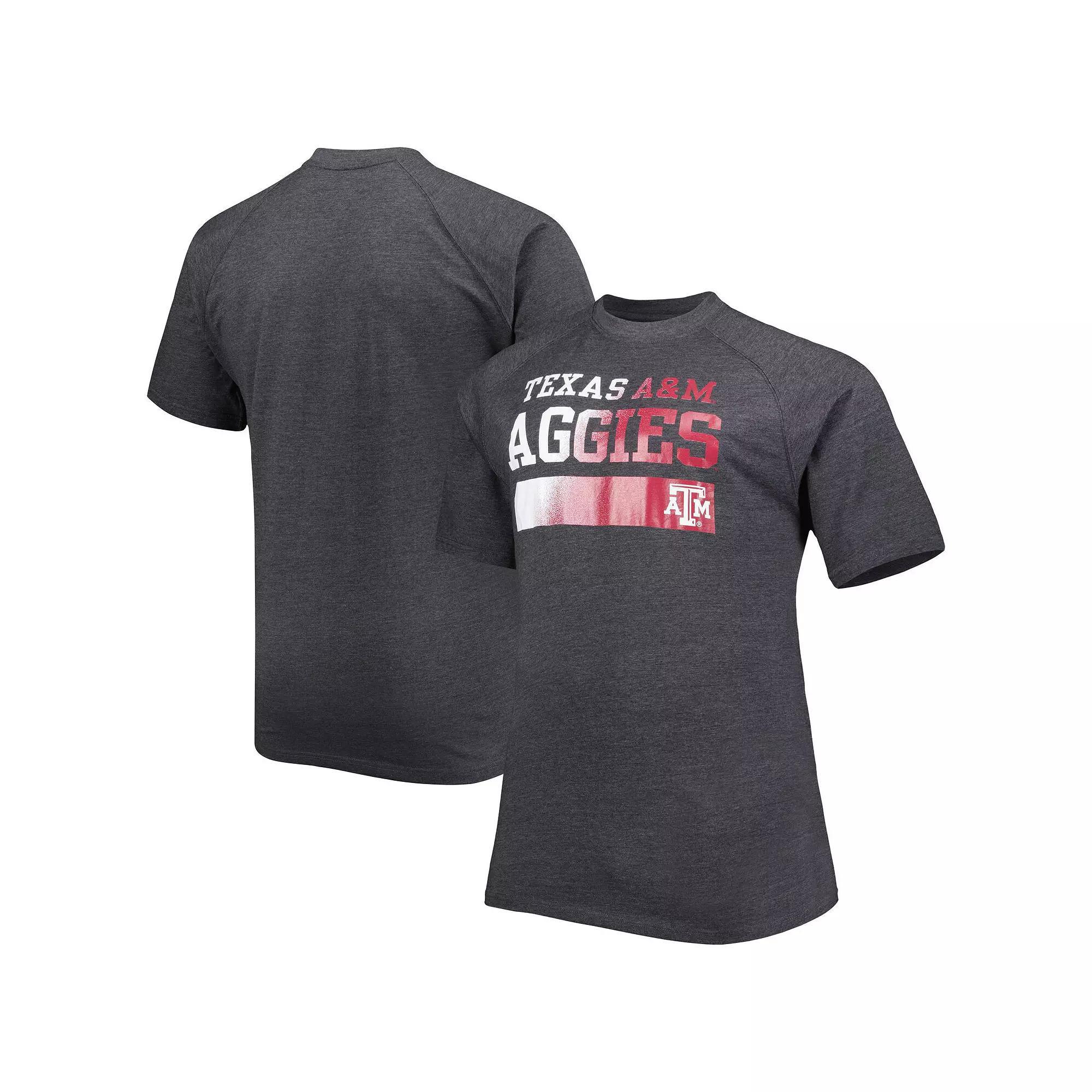 Men's Charcoal Texas A&M Aggies Big & Tall Raglan T-Shirt, Size: 4XB Product Image