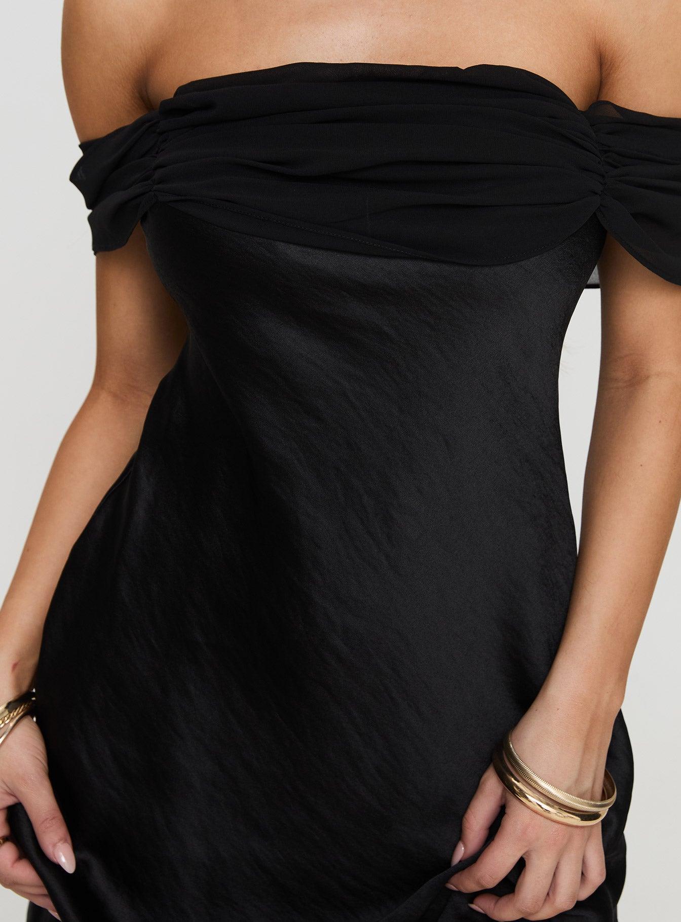 Adoration Mini Dress Black Petite Product Image