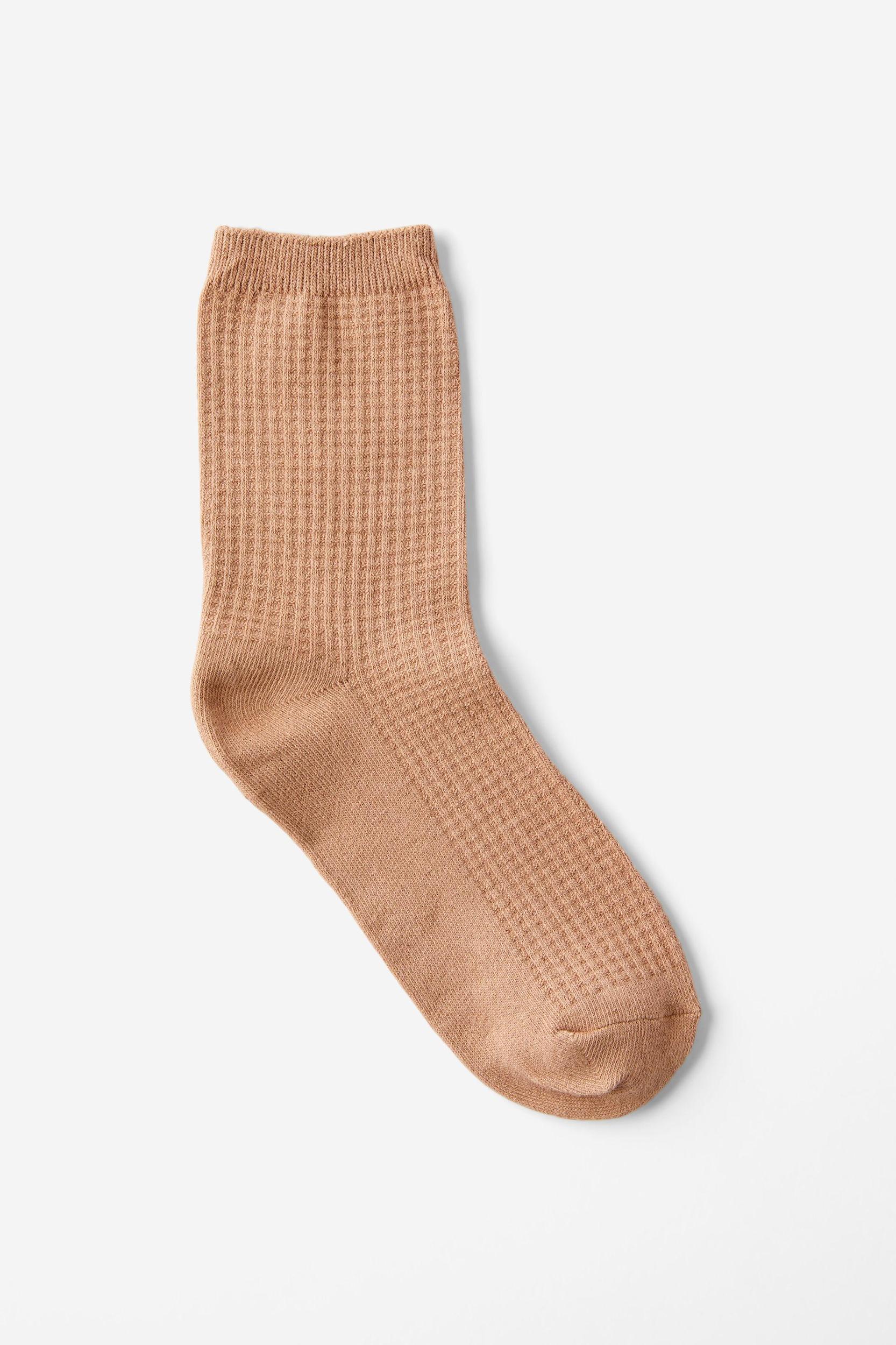 Waffle Textured Crew Sock Product Image