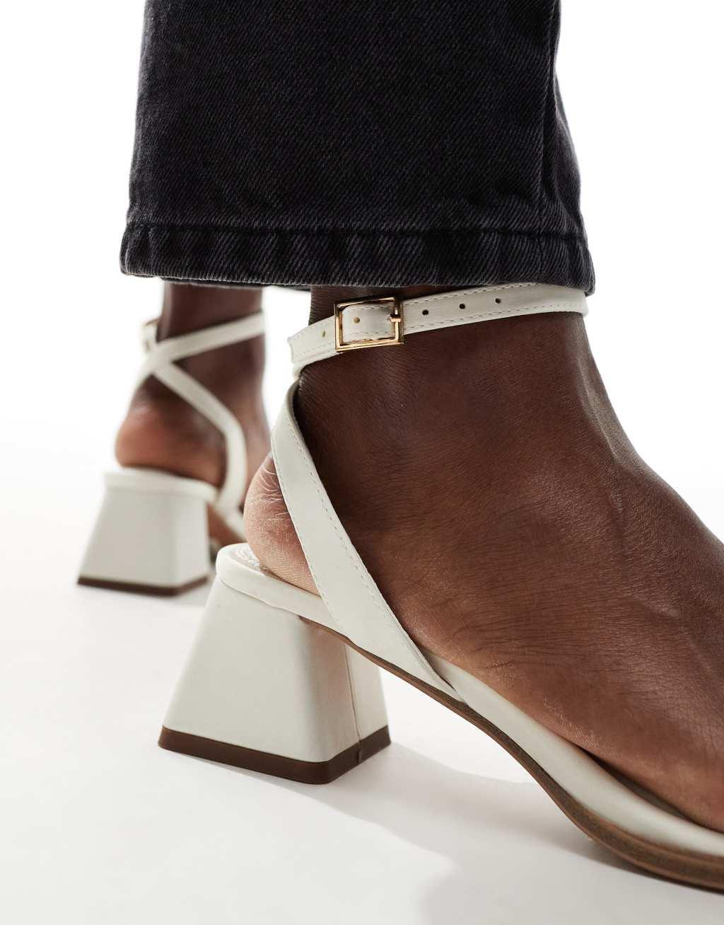 ASOS DESIGN Honeydew mid block heel sandals Product Image