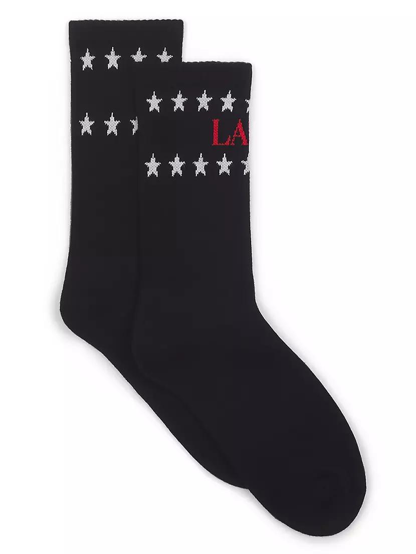 Mens Logo and Stars Crew Socks Product Image