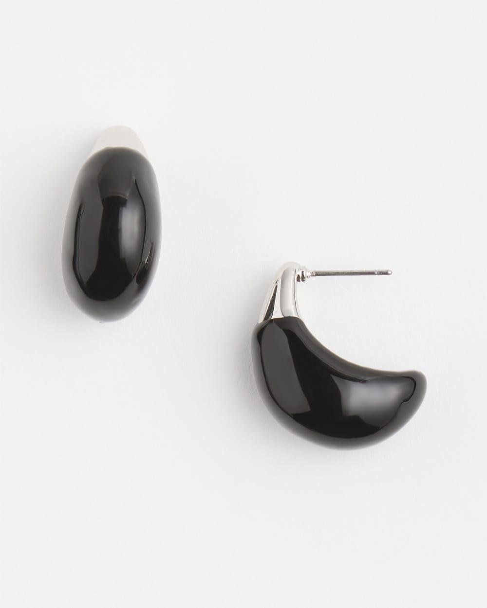 No Droop™ Orange CC Hoop Earrings Product Image