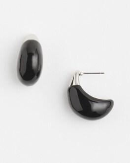 No Droop™ Orange CC Hoop Earrings Product Image