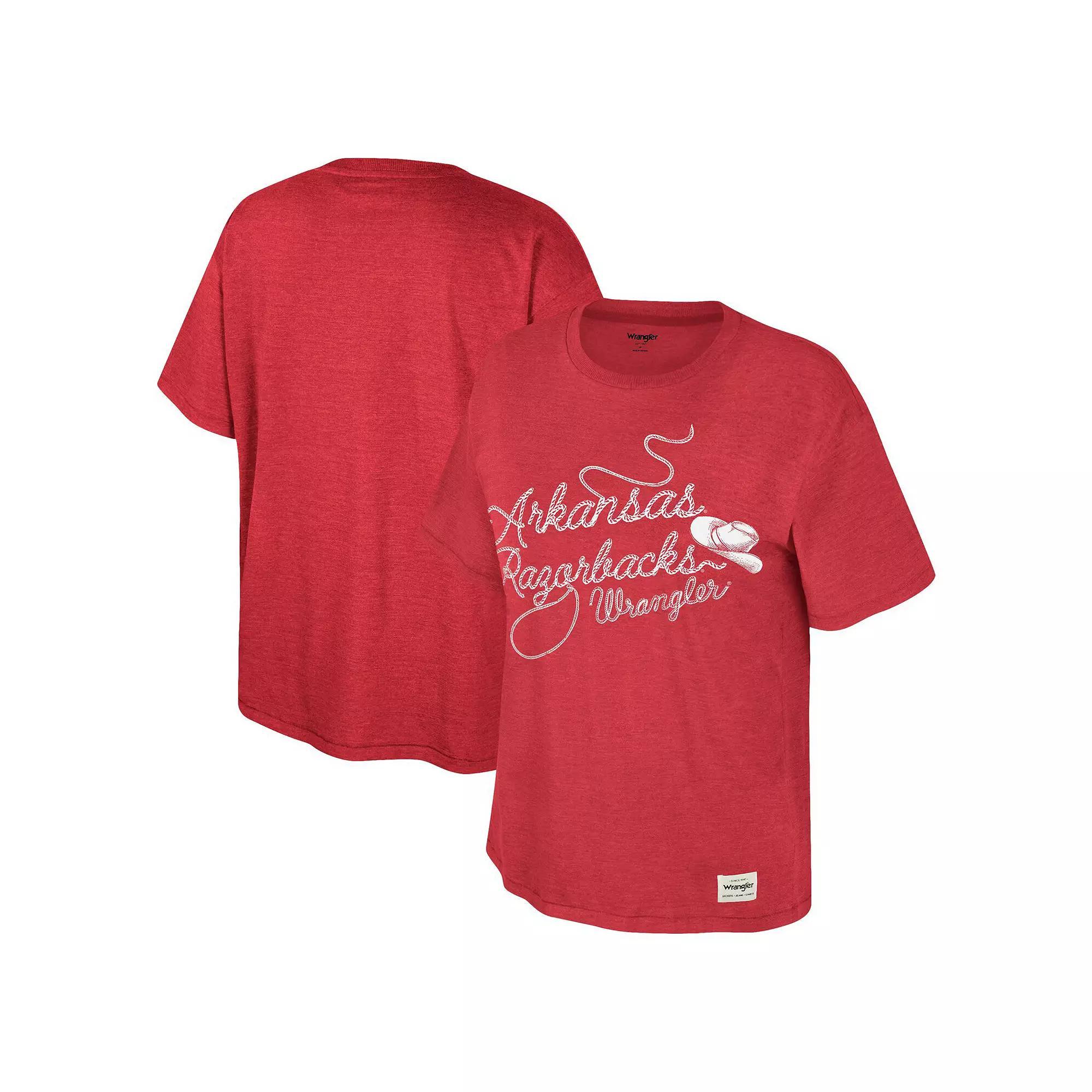 Women's Colosseum x Wrangler Cardinal Arkansas Razorbacks Lasso Oversized T-Shirt, Size: Medium, Red Product Image