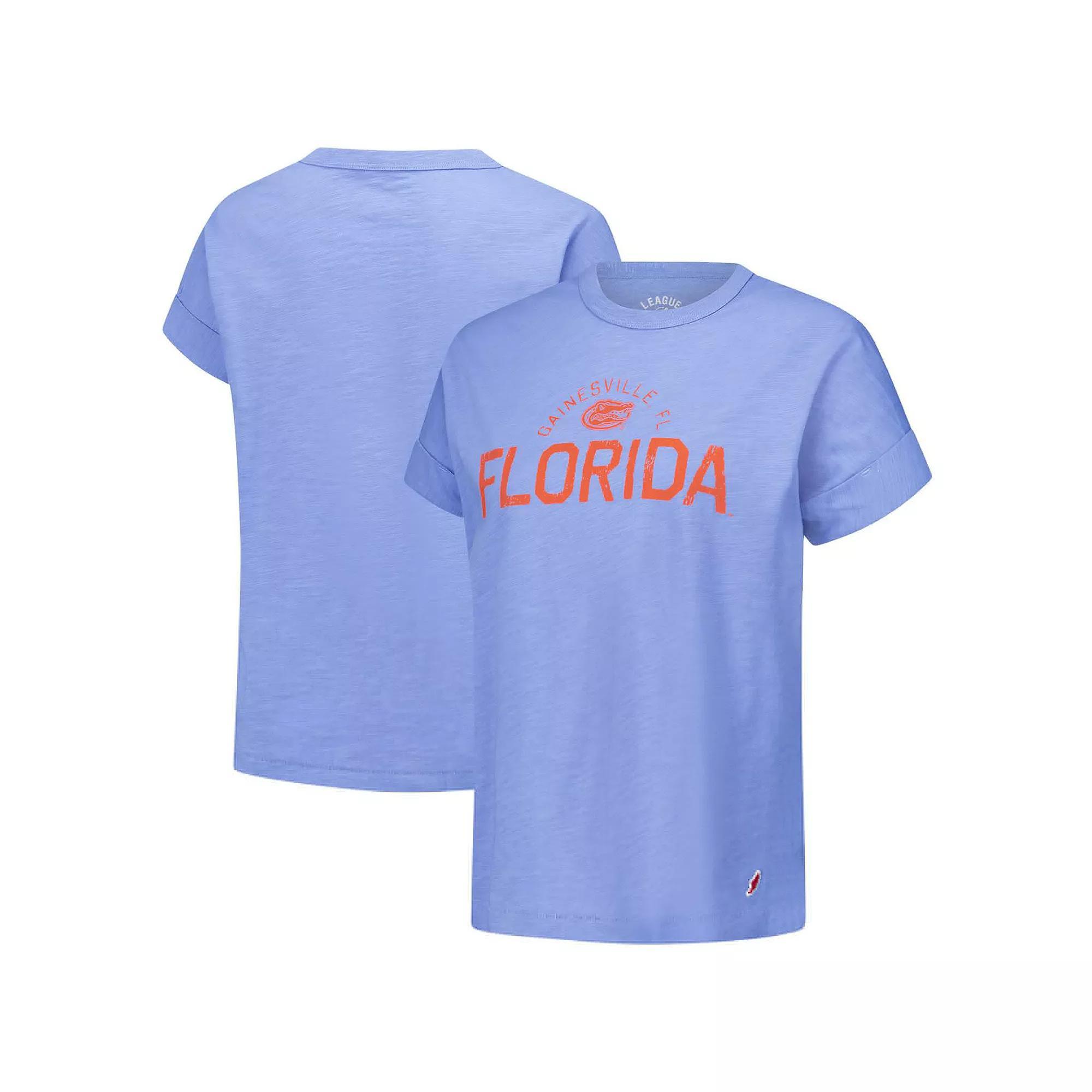 Women's League Collegiate Wear Royal Florida Gators Slub Rolled Cuff T-Shirt, Size: Large, Blue Product Image