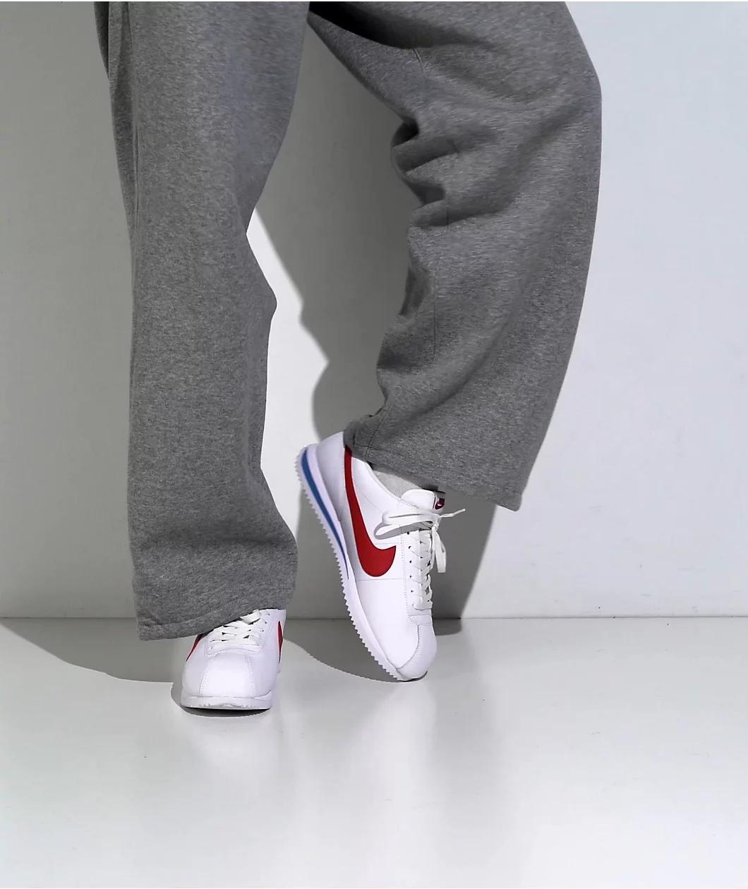 Nike Cortez White, Varsity Blue & Varsity Red Shoes Product Image