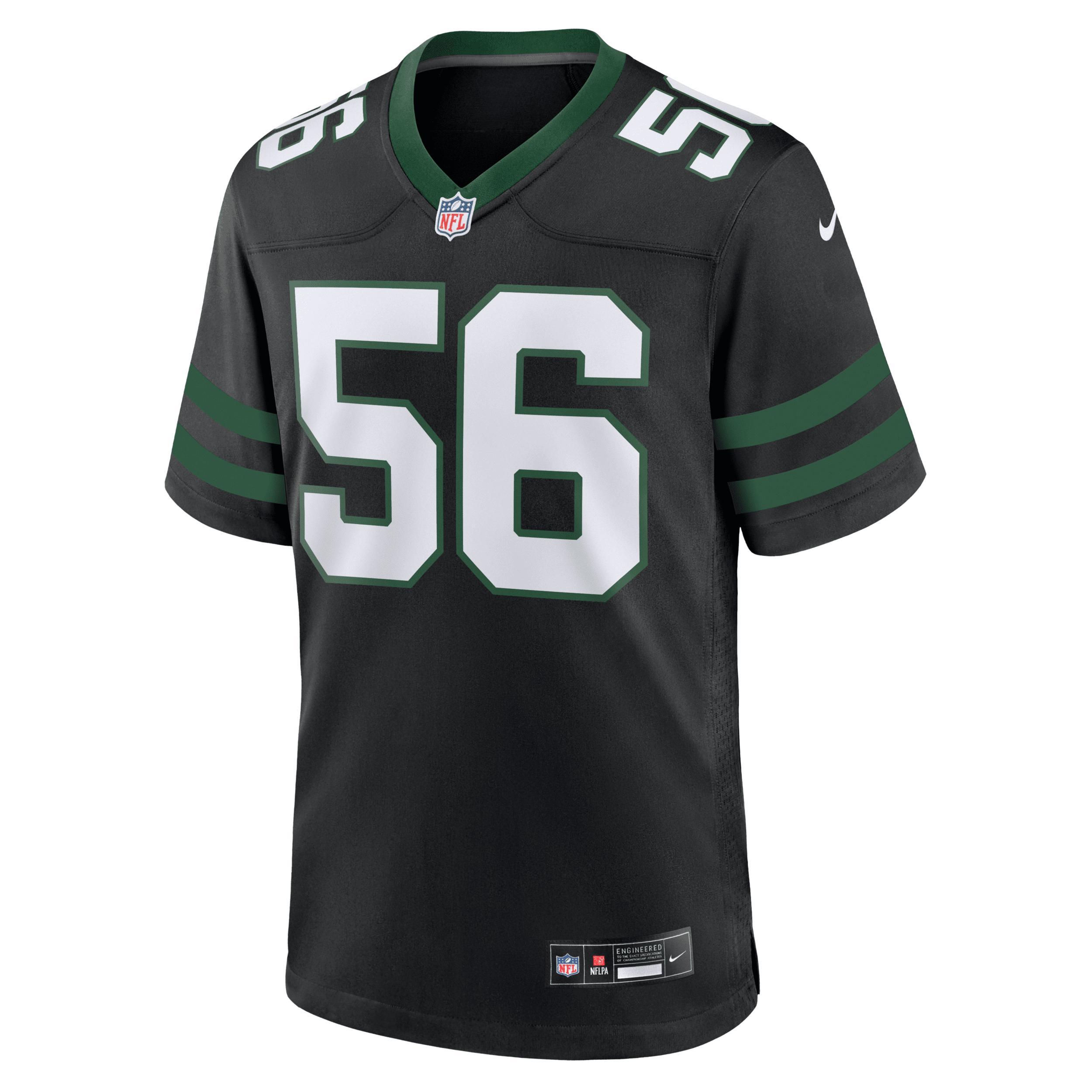 Men's Nike Quincy Williams Legacy Black New York Jets Alternate Game Jersey, Size: Large Product Image