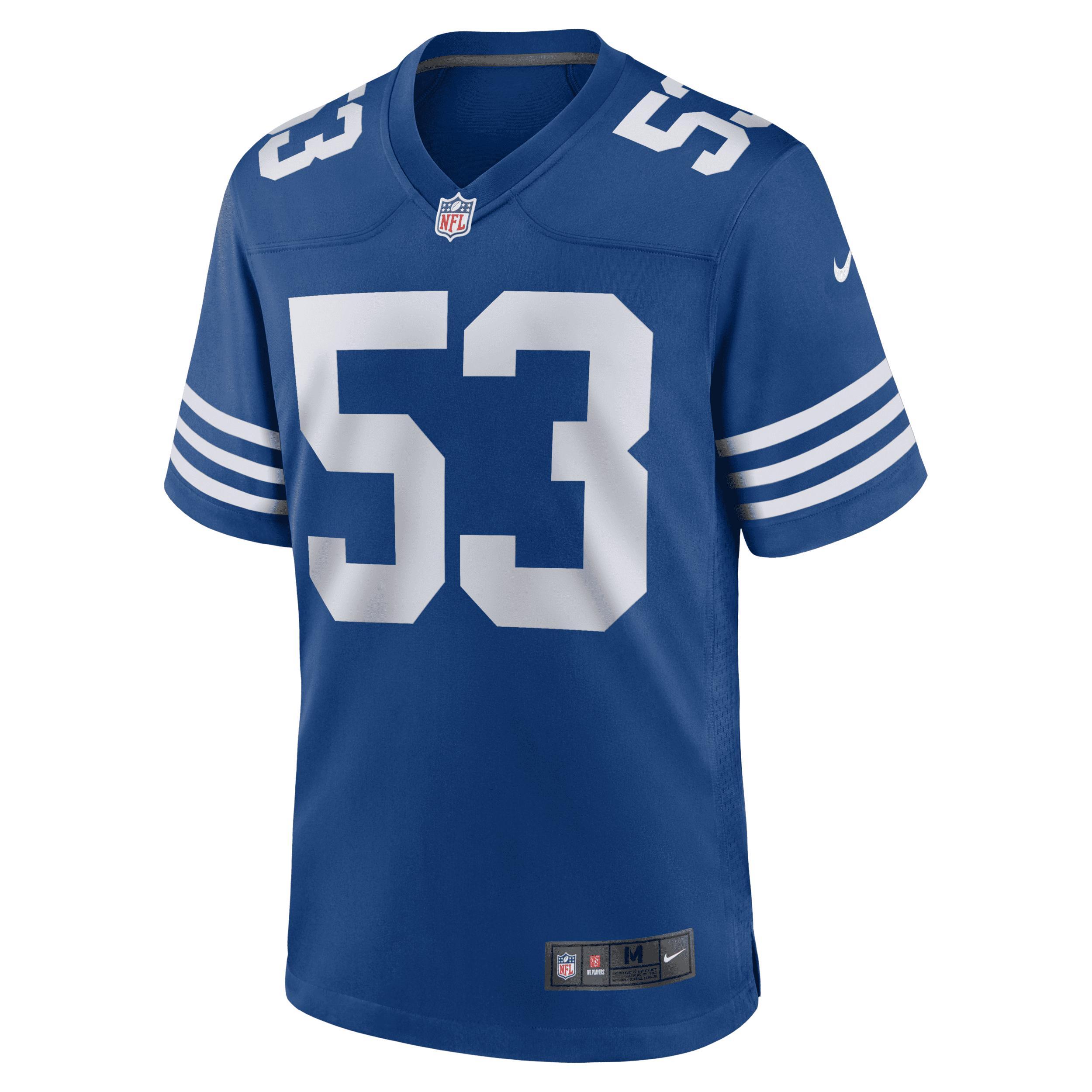 Men's Nike Darius Leonard Royal Indianapolis Colts Alternate Game Jersey, Size: 2XL, Blue Product Image