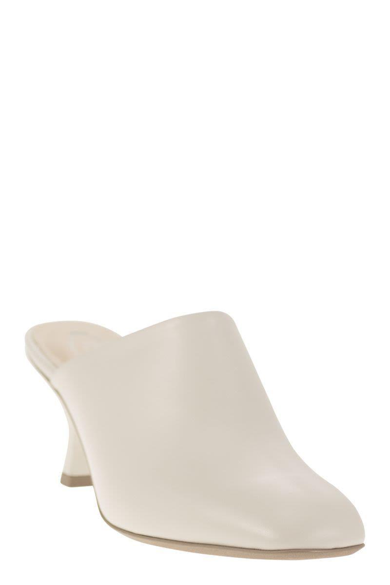 TOD'S Leather Sabot In Grey Product Image