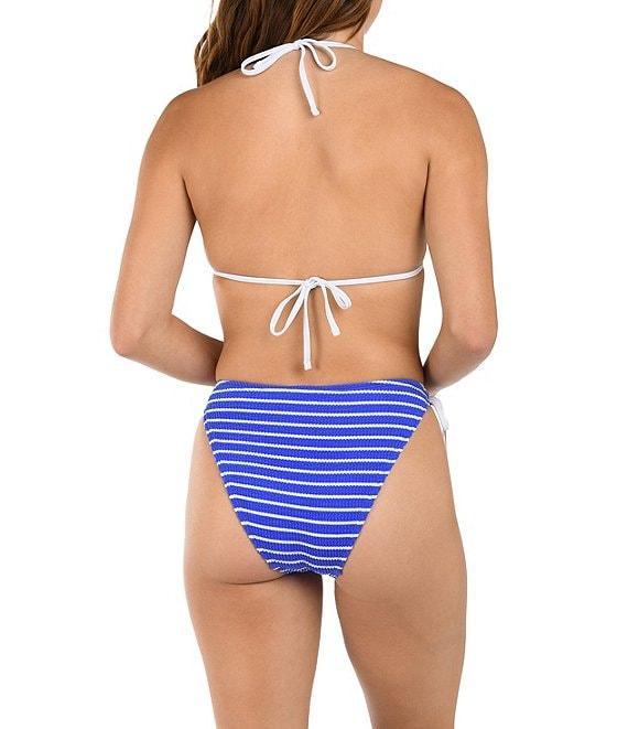 Citrus Brenton Pucker Stripe Adjustable Loop Tie High Leg Hipster Swim Bottom Product Image