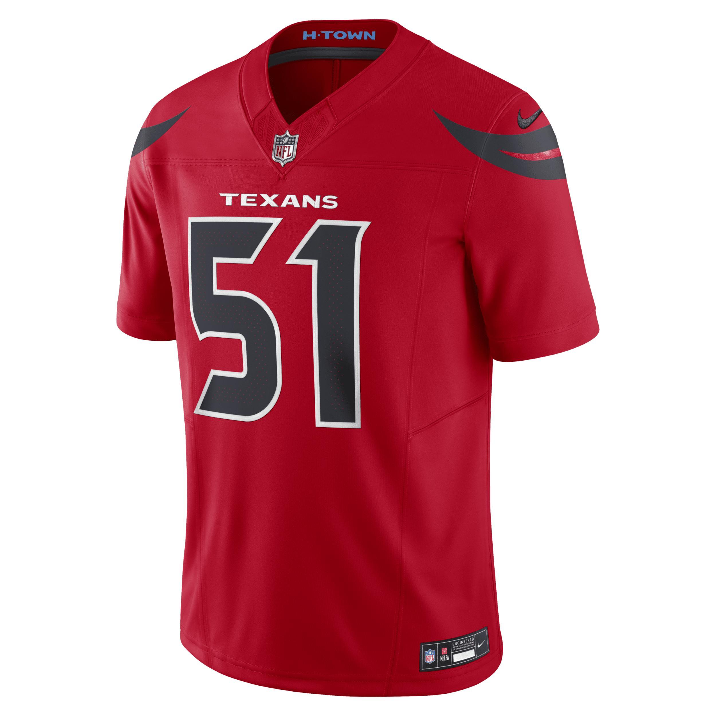 Men's Nike Will Anderson Jr. Red Houston Texans Alternate Vapor F.U.S.E. Limited Jersey, Size: Medium Product Image