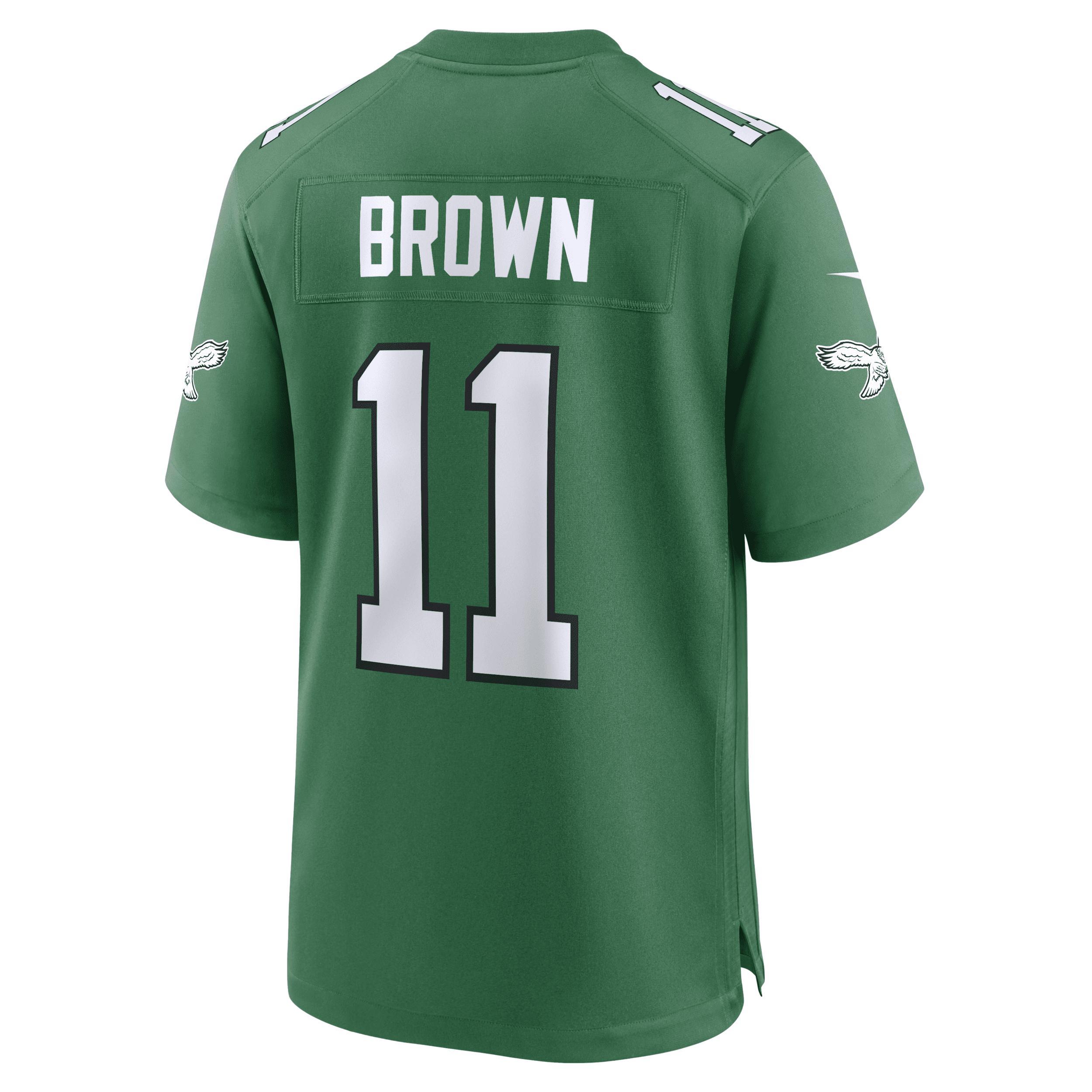 Men's Nike A.J. Brown Kelly Green Philadelphia Eagles Alternate Game Player Jersey, Size: XL Product Image