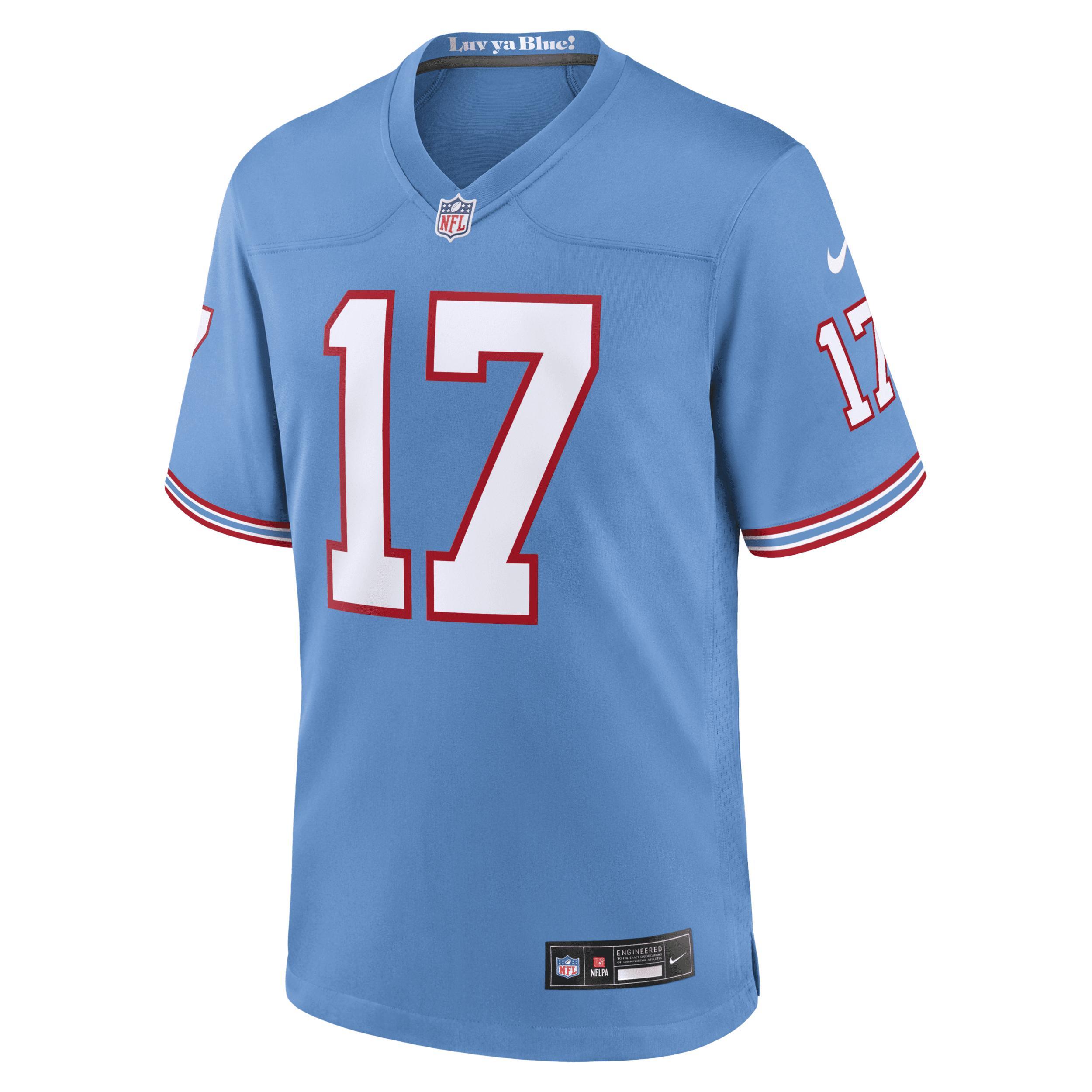 Men's Nike Ryan Tannehill Light Blue Tennessee Titans Oilers Throwback Alternate Game Player Jersey, Size: Large Product Image