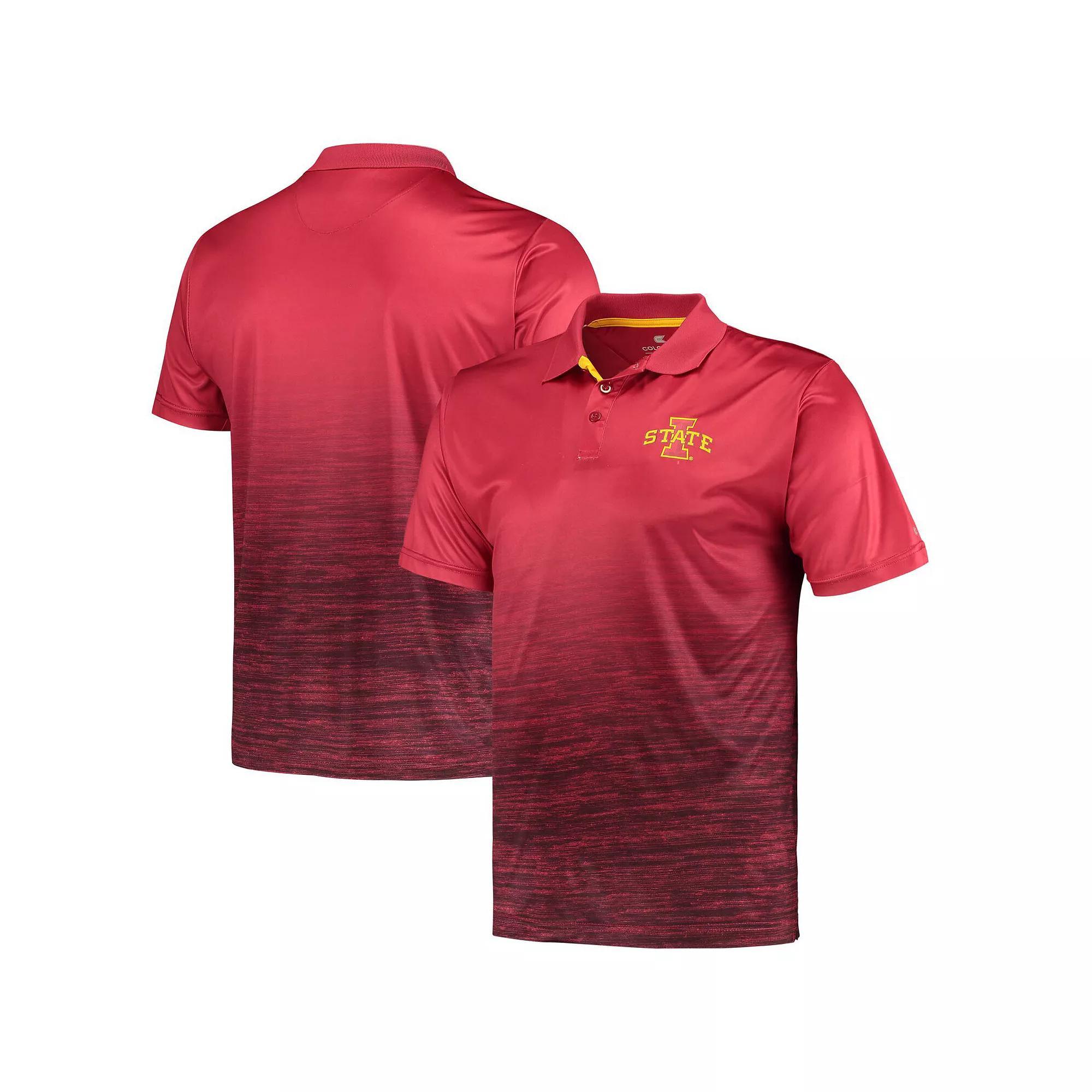Men's Colosseum Cardinal Iowa State Cyclones Marshall Polo, Size: 2XL, Red Product Image