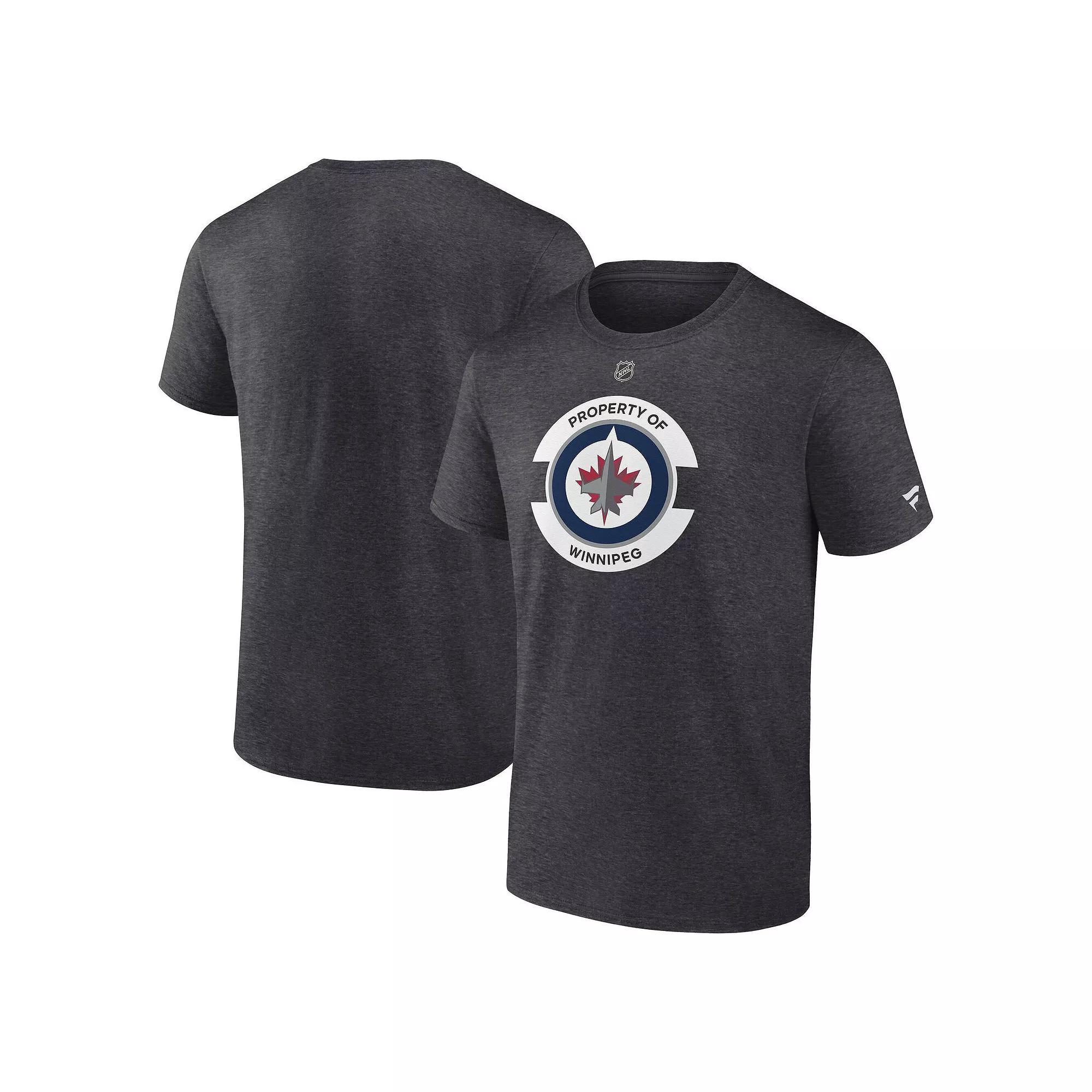 Men's Fanatics Heather Charcoal Winnipeg Jets Authentic Pro Core Secondary T-Shirt, Size: XL, Jts Charco Product Image
