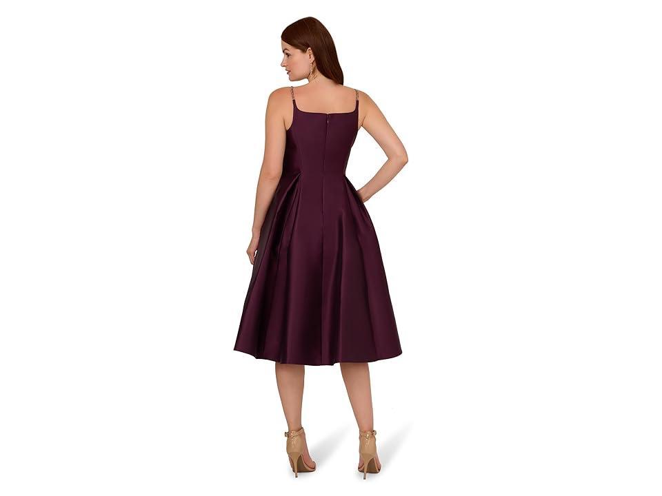 Adrianna Papell Mikado Midi Dress (Pinot Noir) Women's Dress Product Image