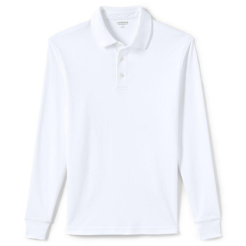 Men's Lands' End Soft Supima Polo, Size: Medium, White Product Image