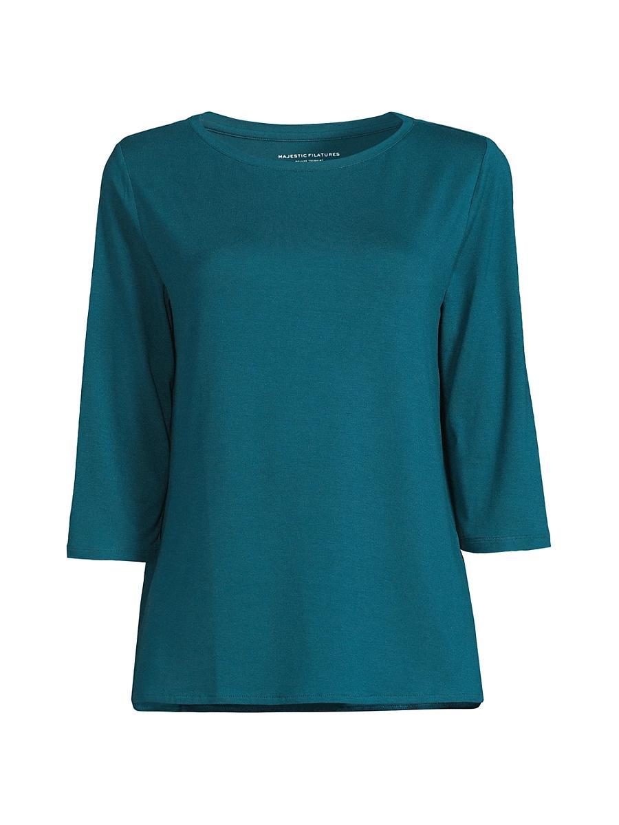 Womens Soft Touch Three-Quarter-Sleeve T-Shirt Product Image