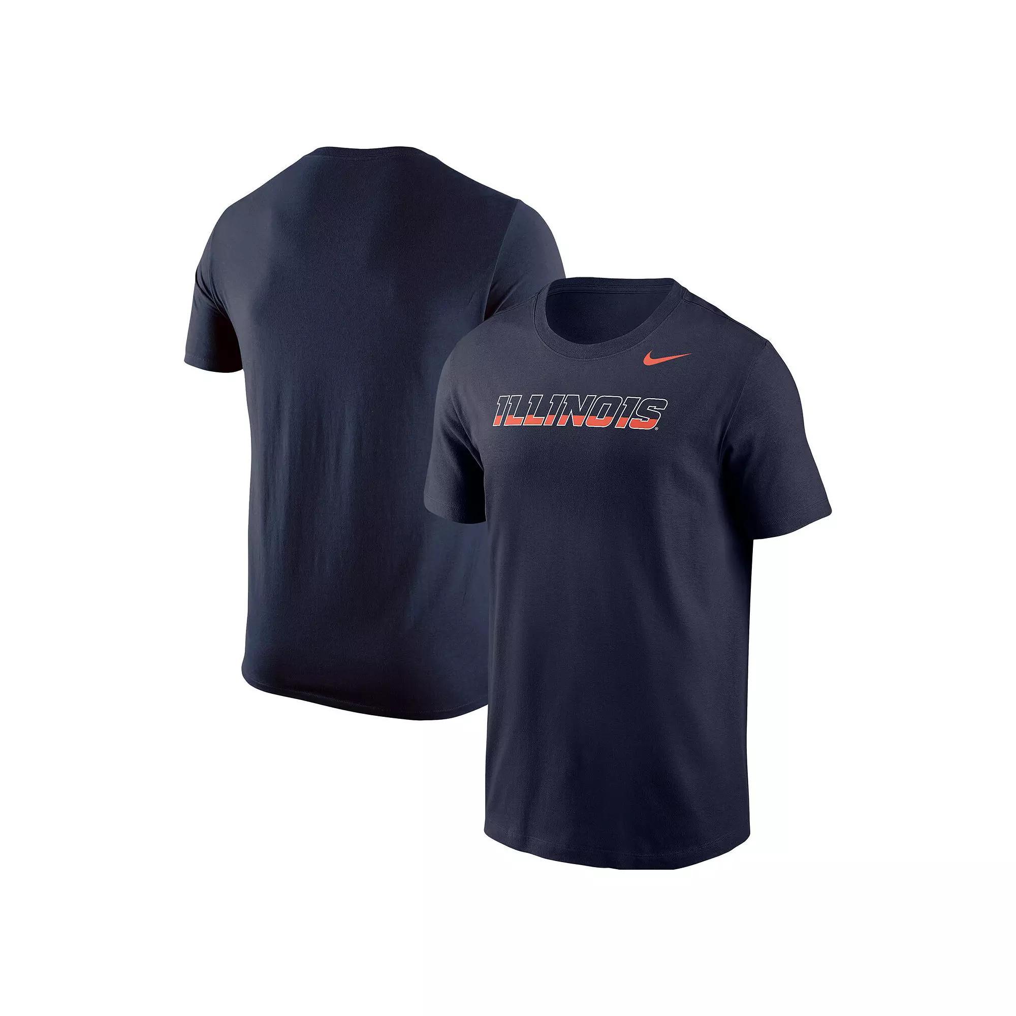 Men's Nike Navy Illinois Fighting Illini Logo T-Shirt, Size: Large, Blue Product Image