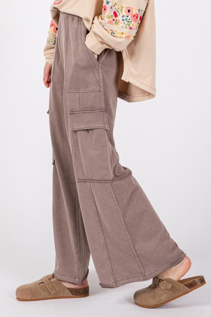 Mineral Washed Cargo Pants Product Image