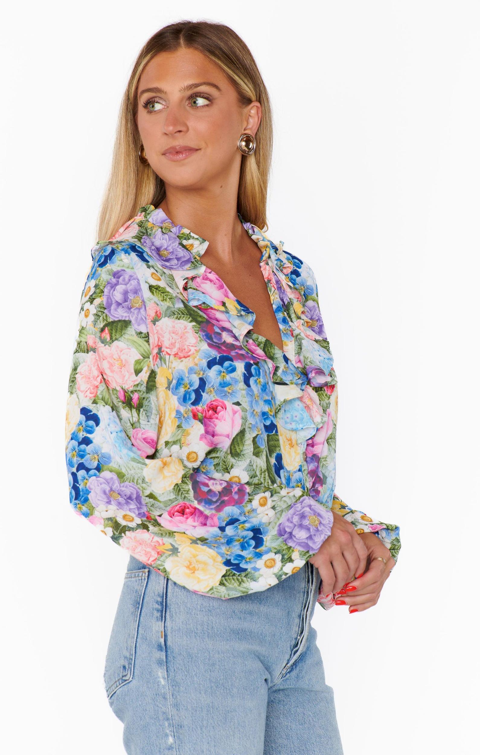 Suki Ruffle Top ~ Flower Shop Product Image