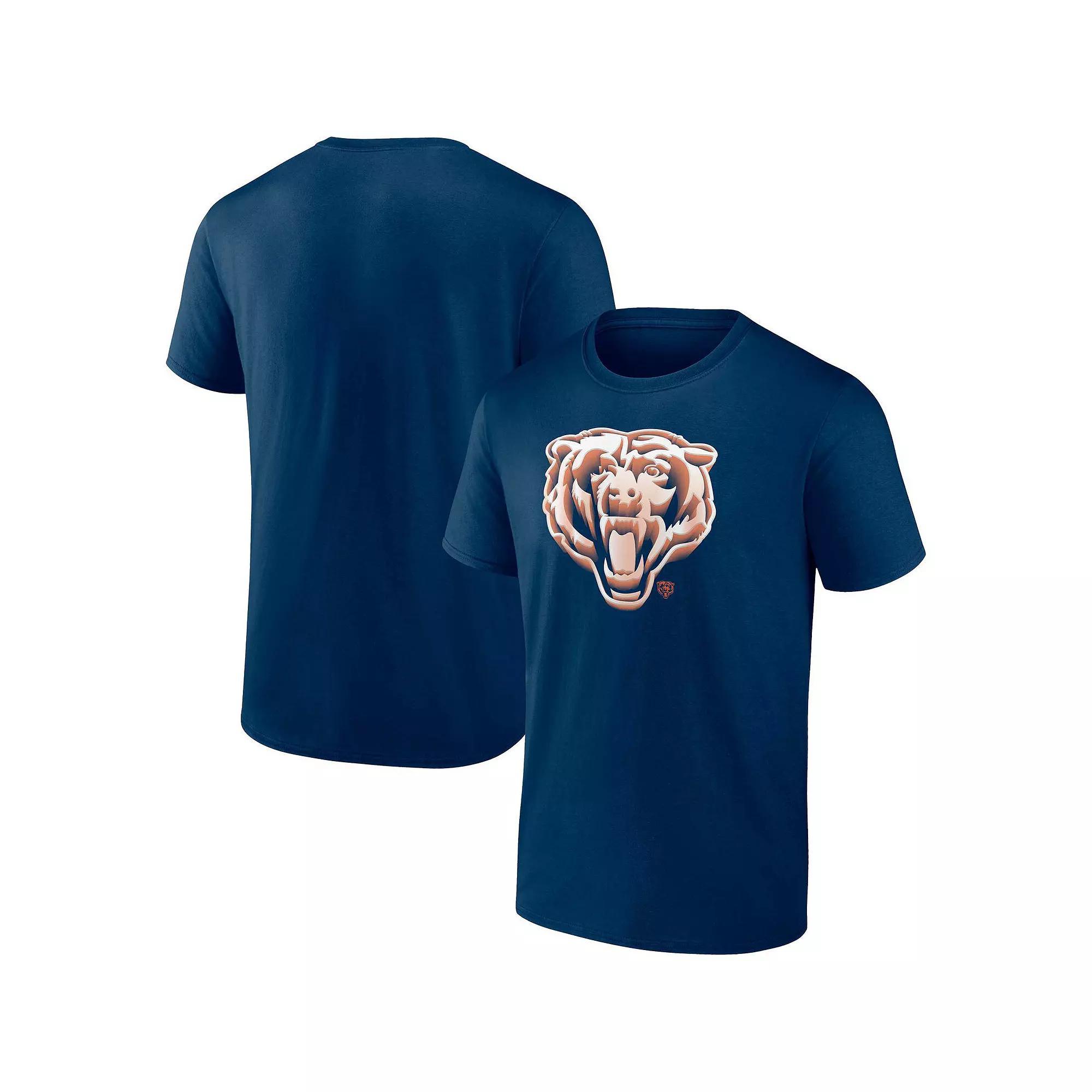 Men's Fanatics Branded Navy Chicago Bears Chrome Dimension T-Shirt, Size: Small, Blue Product Image