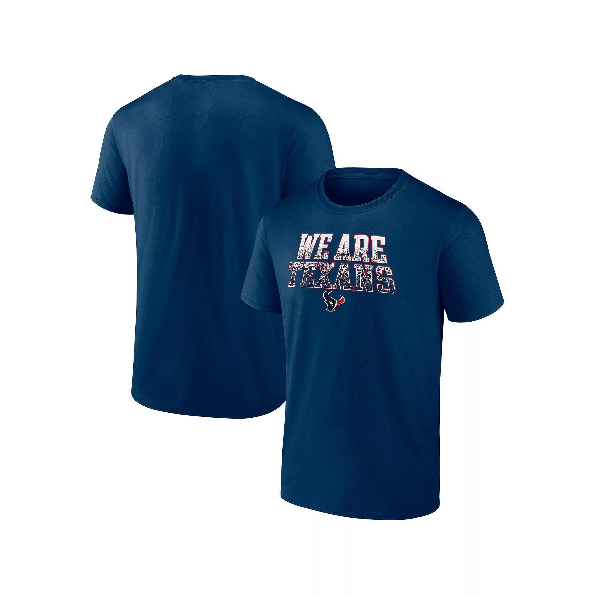 Men's Fanatics Branded Navy Houston Texans Chiefs Kingdom Heavy Hitter T-Shirt, Size: Large, Blue Product Image