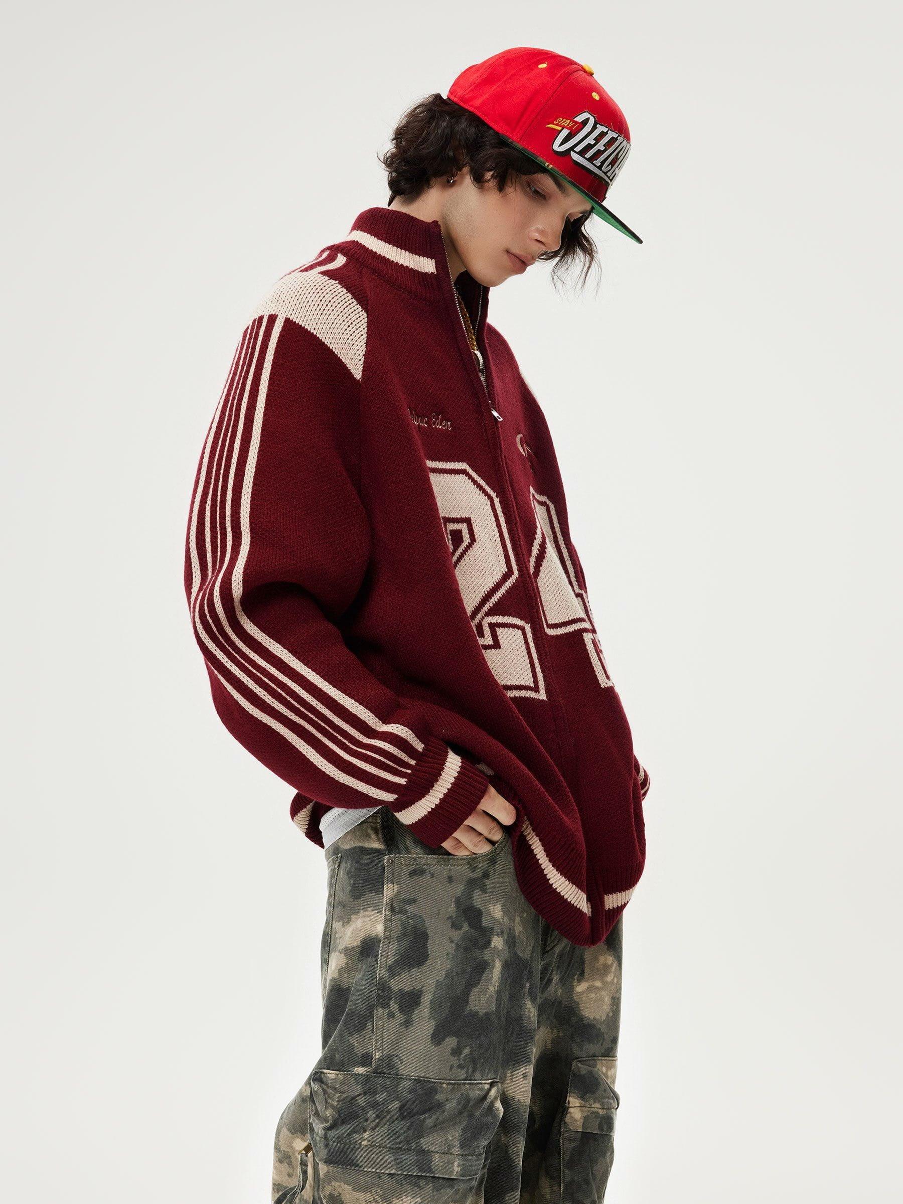 Aelfric Eden Number Jacquard Cardigan @alixnvl Product Image