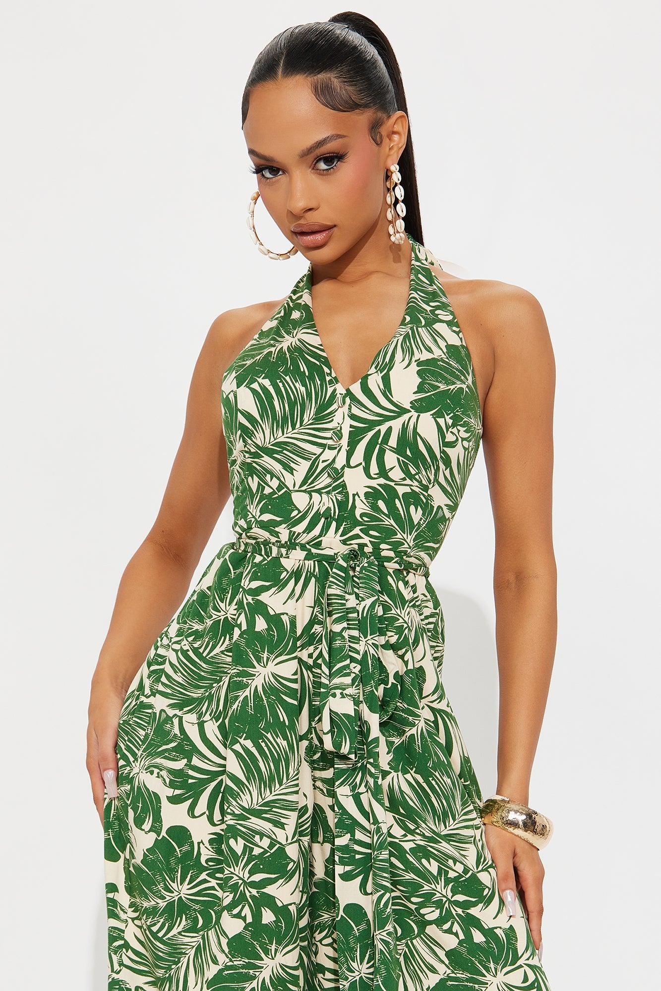 Chandani Rayon Blend Jumpsuit - Green/combo Product Image