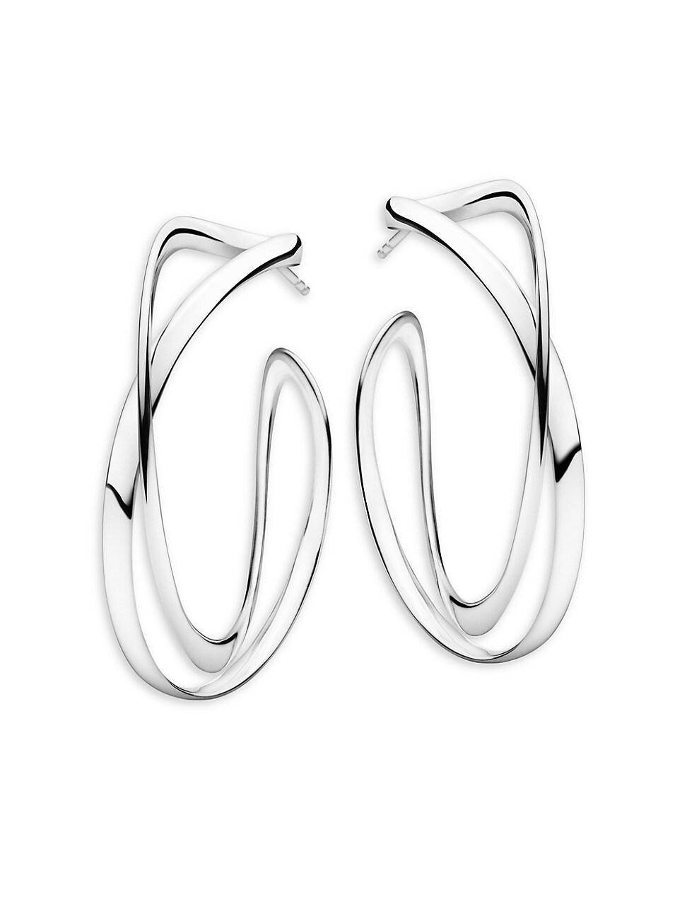 Georg Jensen Sterling Silver Infinity Medium Hoop Earrings Product Image
