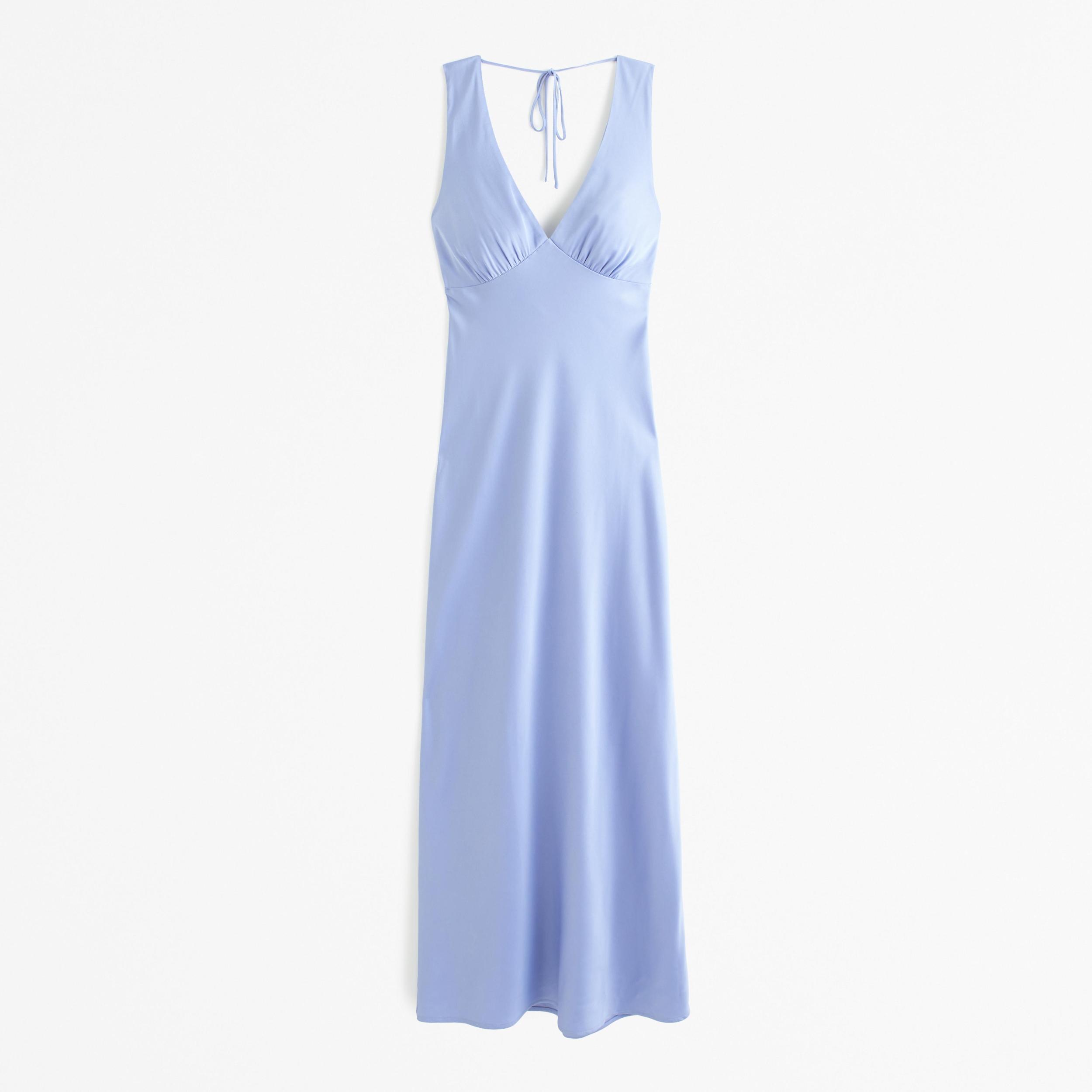 Plunge Cowl Back Maxi Dress Product Image