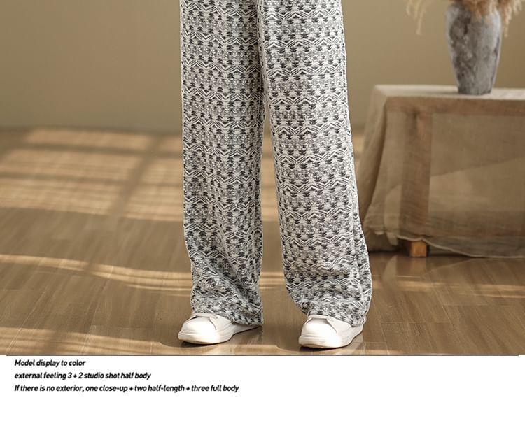 Patterned Half-Zip Wide Leg Dungaree Product Image