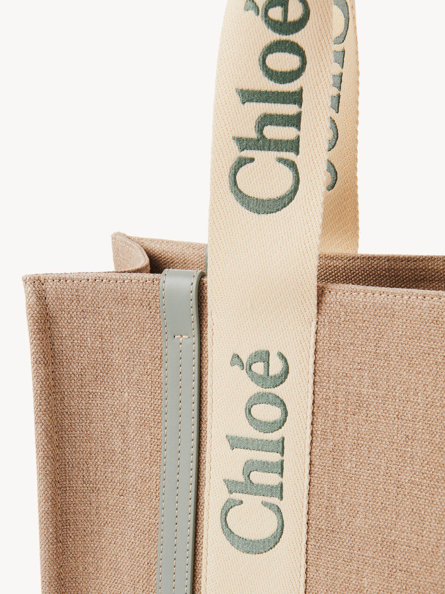Woody tote bag in linen Product Image