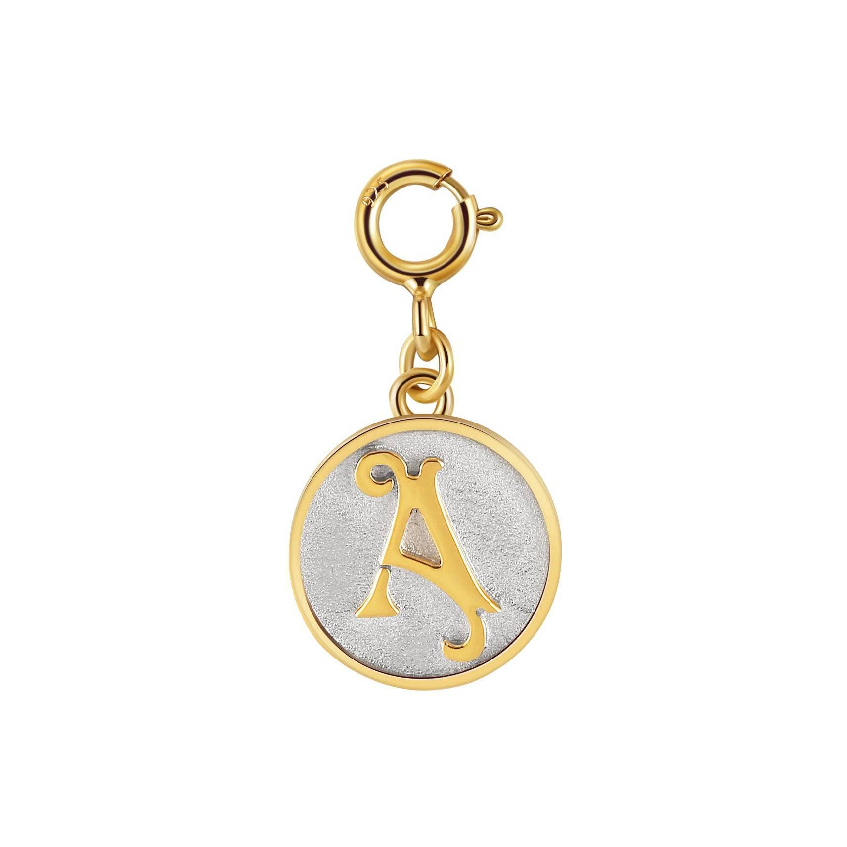 Saints Dainty Fancy Initial Clip on Pendant A-Z Product Image