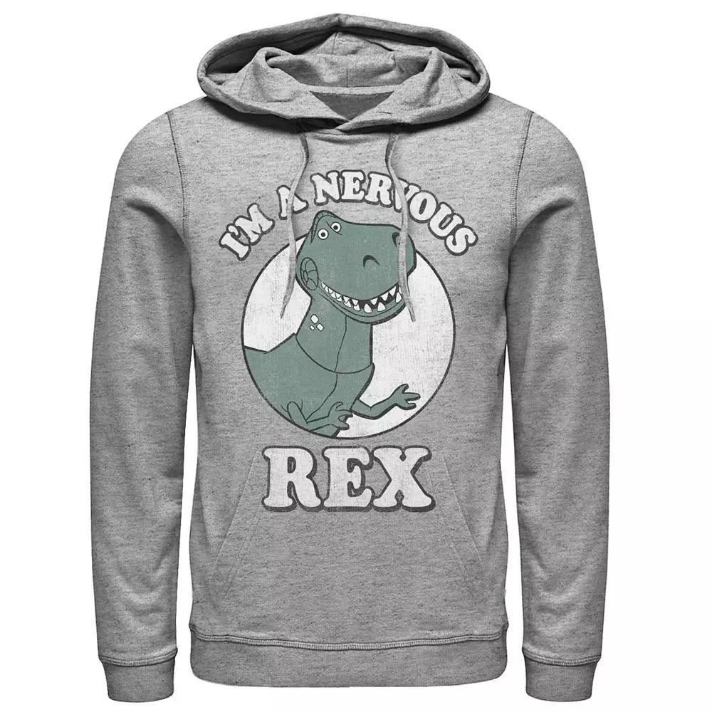 Disney / Pixar's Toy Story Men's I'm A Nervous Rex Dinosaur Hoodie, Size: Medium, Athletic Grey Product Image