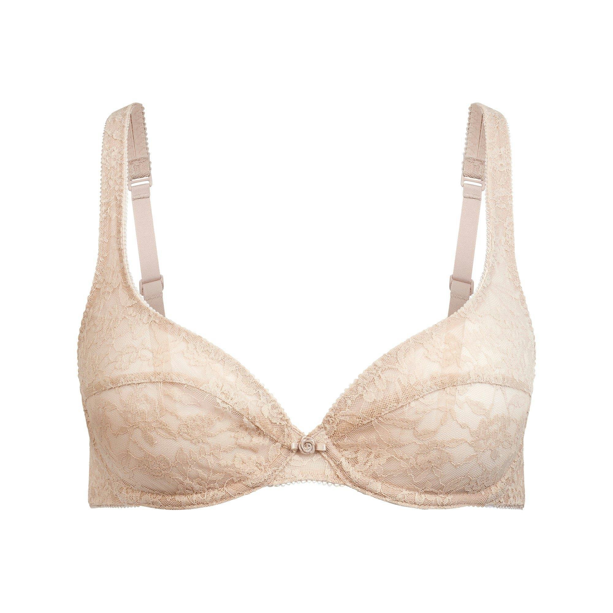 VINTAGE BRAS LACE BRA | MUSHROOM Product Image