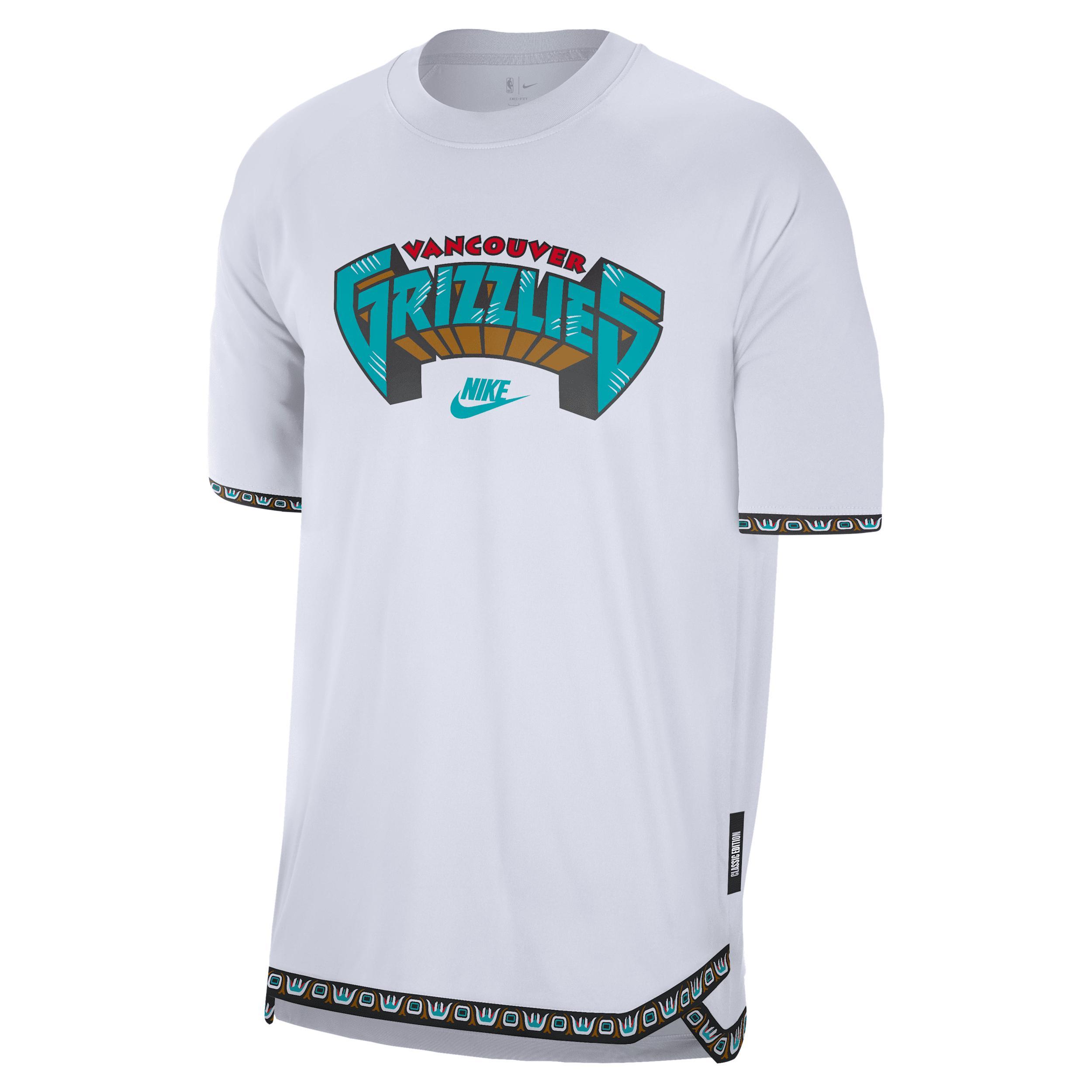 Memphis Grizzlies Hardwood Classics Nike Men's Dri-FIT NBA Short-Sleeve Pregame Top Product Image
