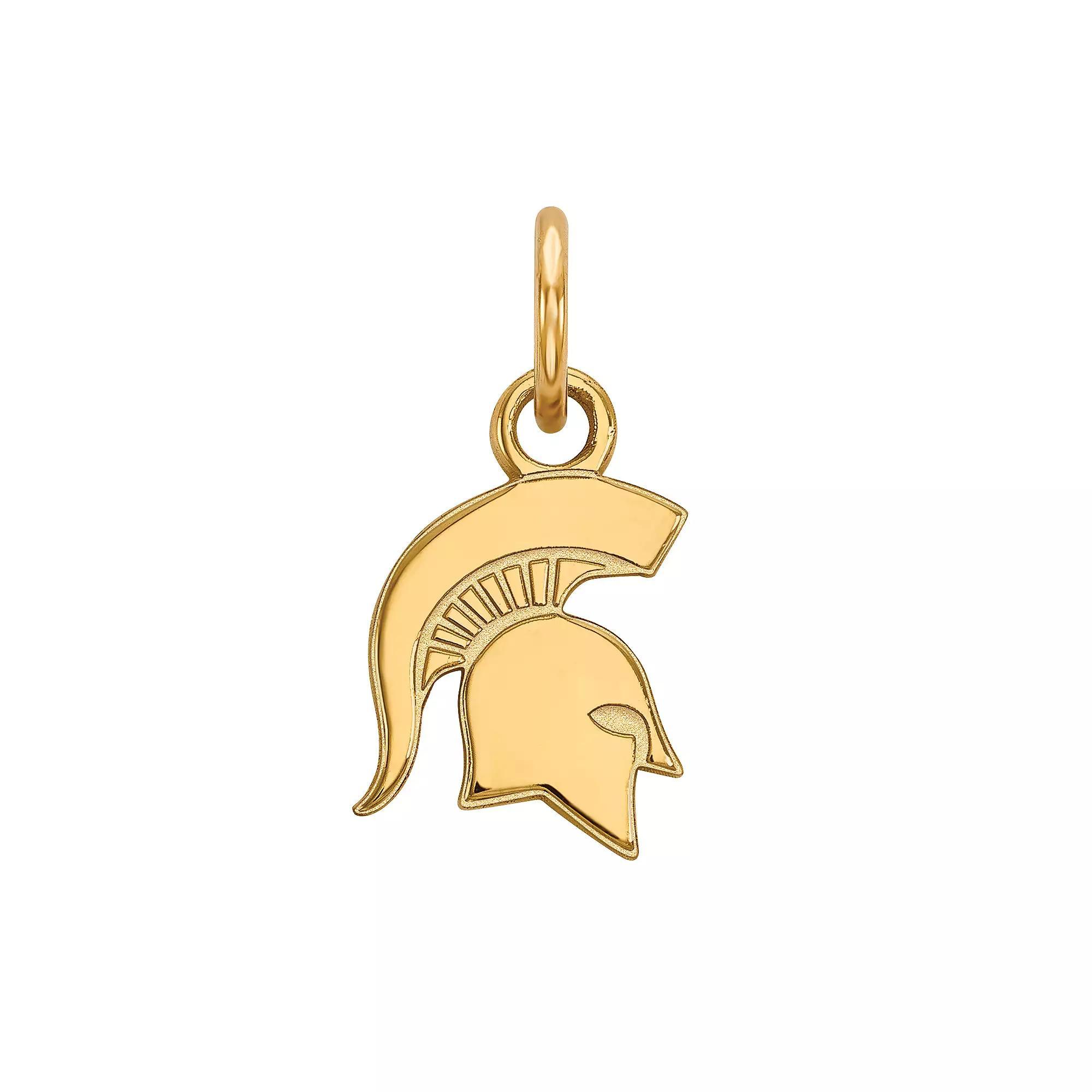 LogoArt 14K Gold Over Silver Michigan State Spartans Extra Small Pendant, Women's, Size: 15 mm, 14k Gold Plated Product Image