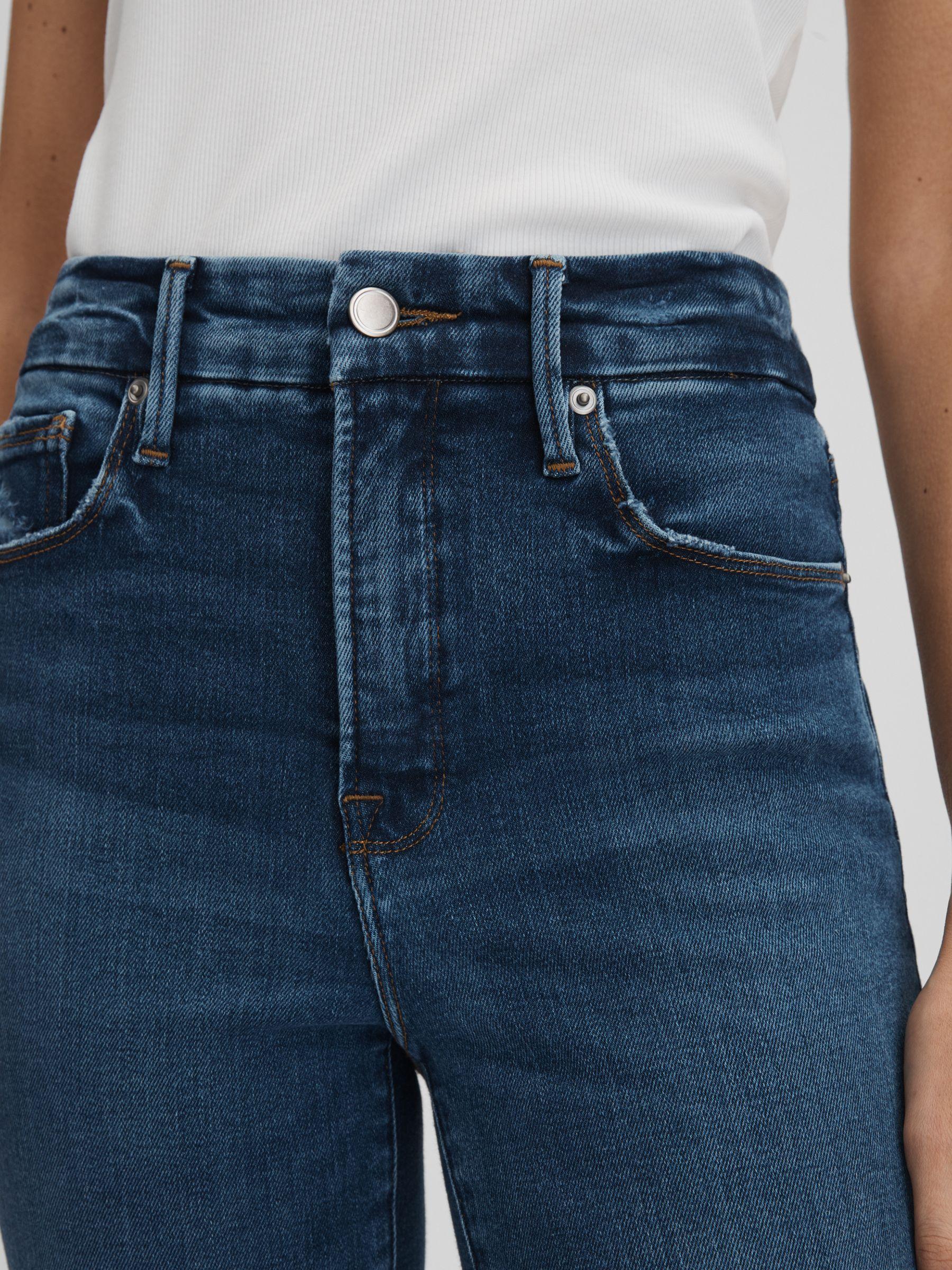 Good American Distressed Skinny Jeans in Indigo Product Image