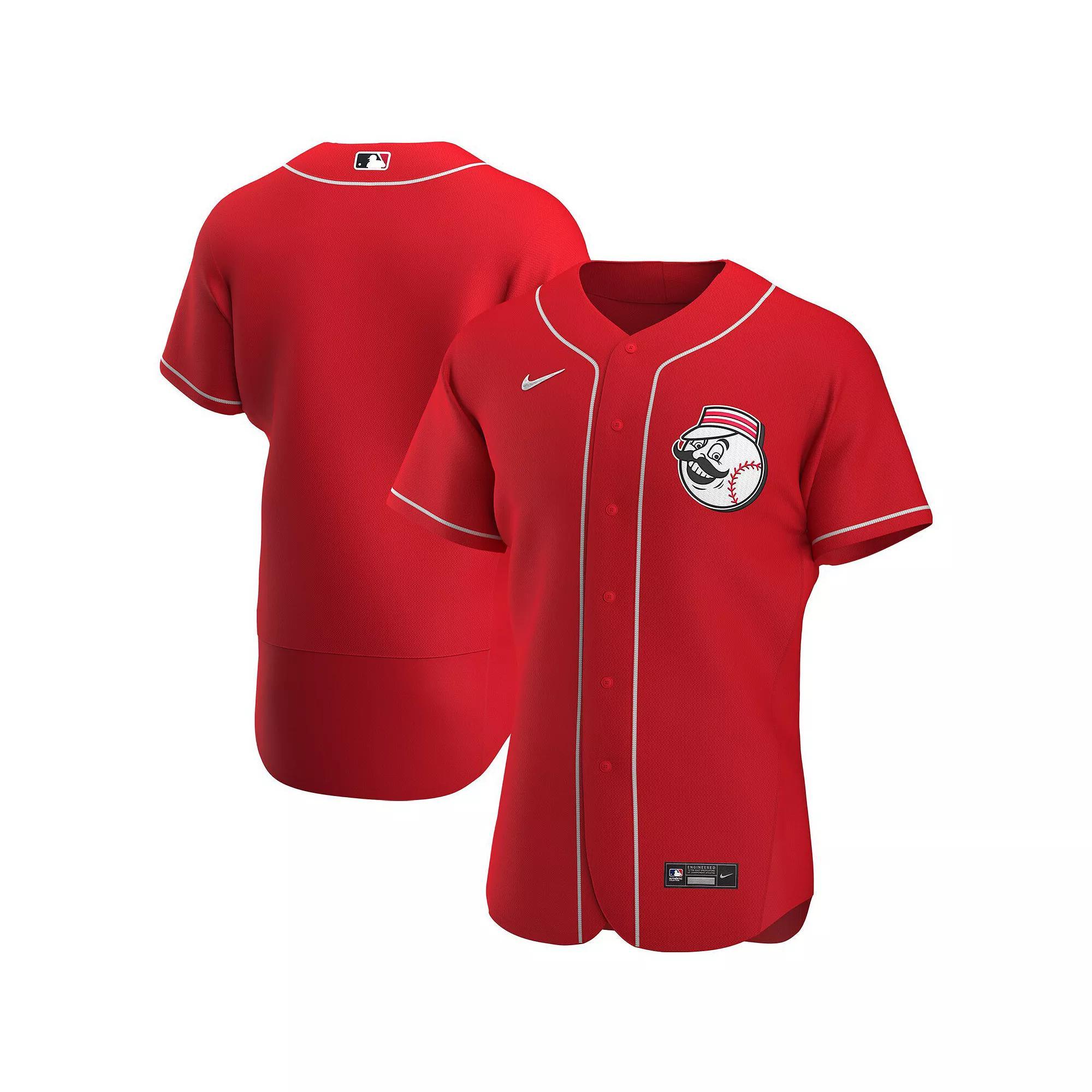 Men's Nike Scarlet Cincinnati Reds Alternate Authentic Team Logo Jersey, Size: 40, Red Red Product Image