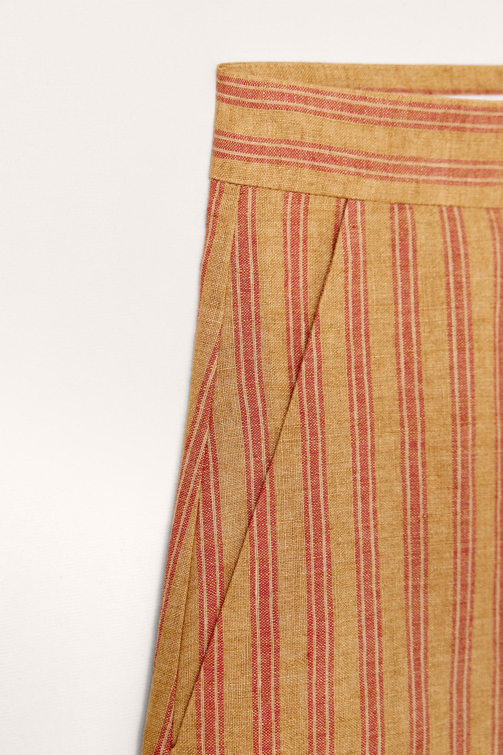 STRIPED LINEN SHORTS LIMITED EDITION Product Image