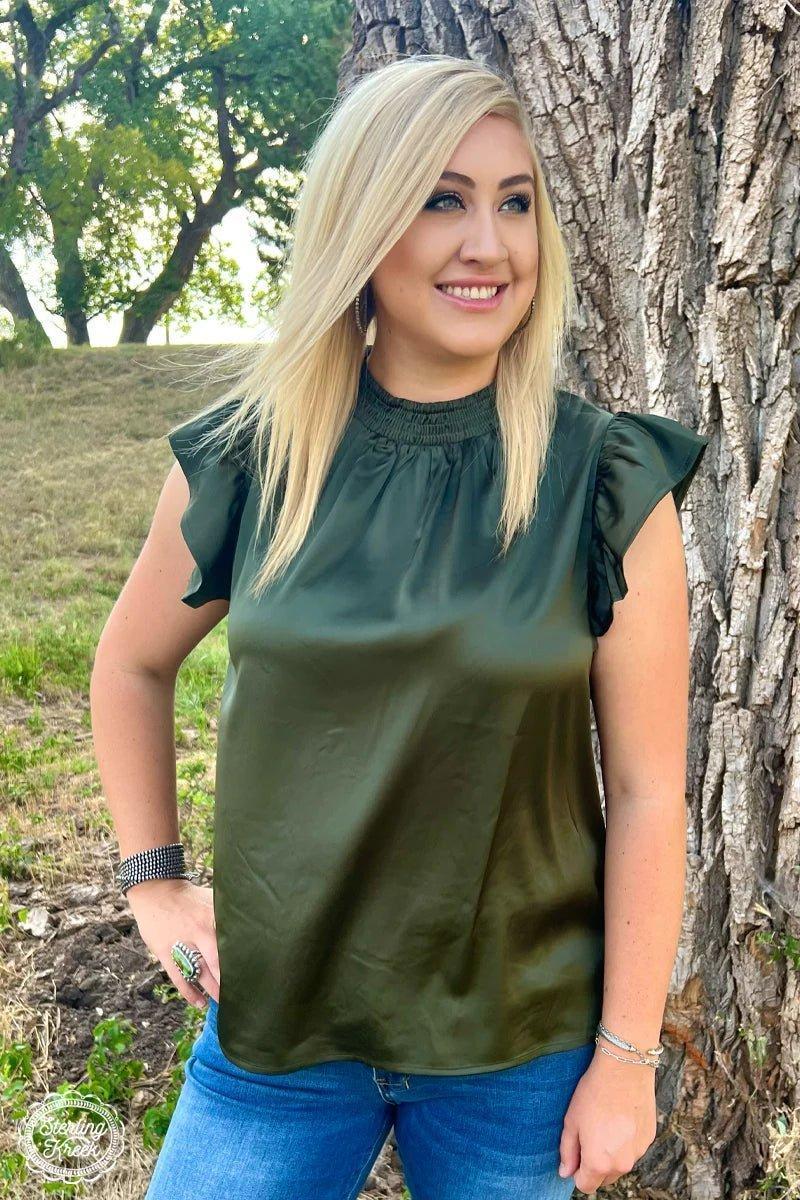Hunter Green Babydoll Top Product Image