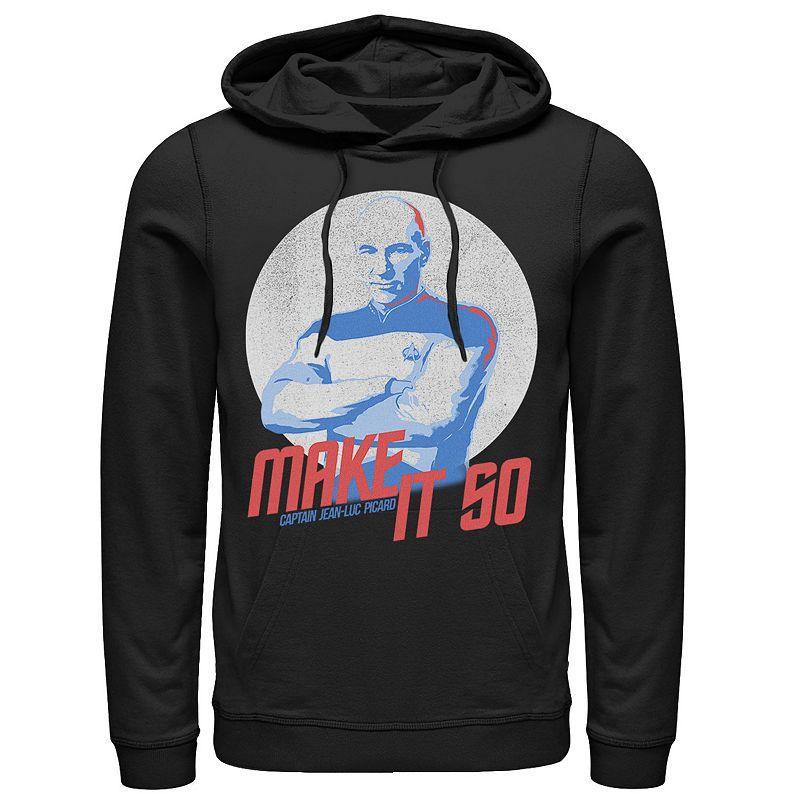 Men's Harry Potter Ron Harry Hermione Blue Lighting Portrait Graphic Pullover Hoodie, Size: XL Product Image