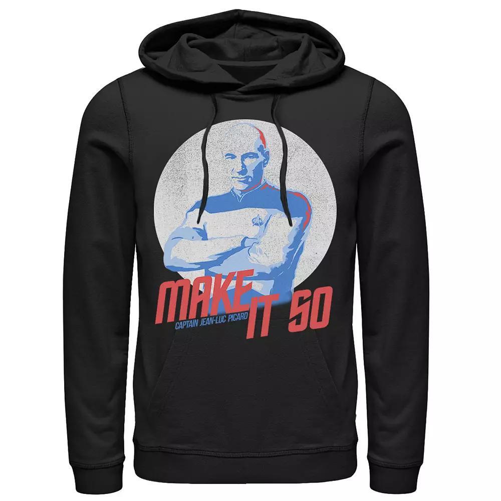 Men's Harry Potter Ron Harry Hermione Blue Lighting Portrait Graphic Pullover Hoodie, Size: XL Product Image