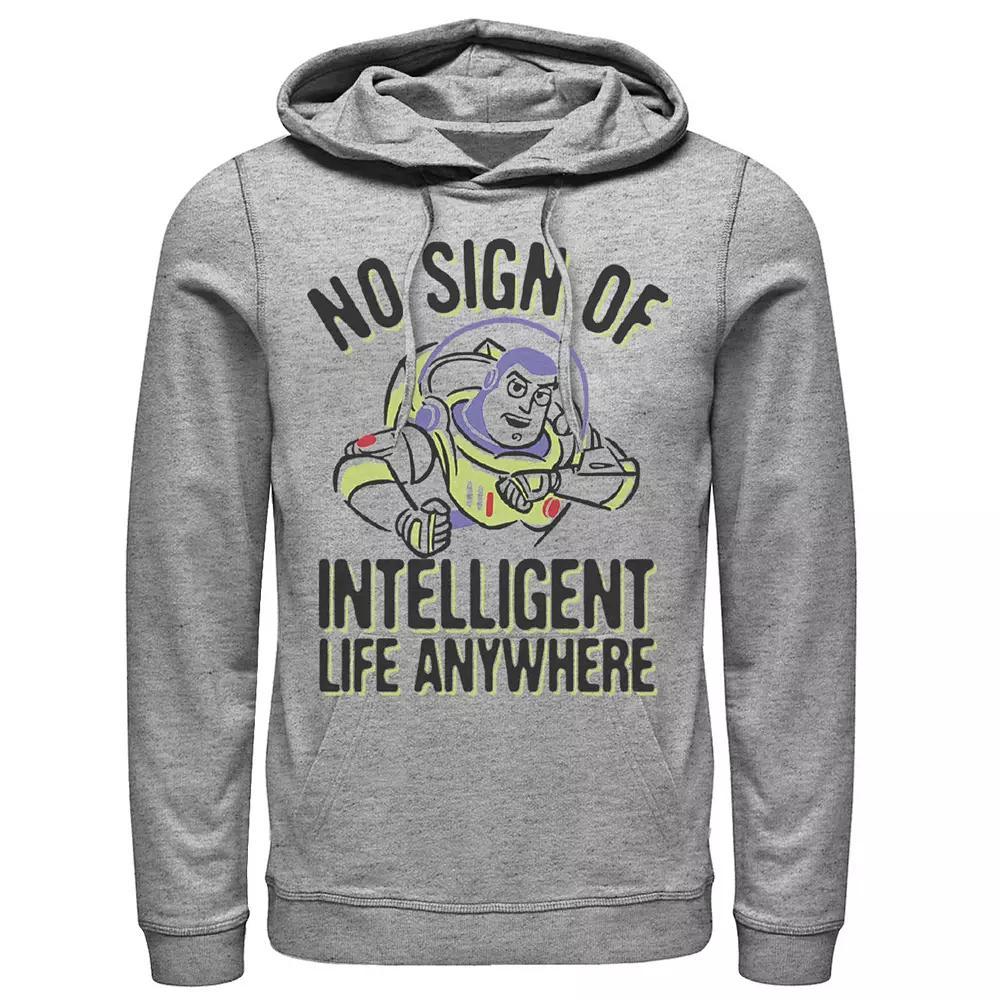 Disney / Pixar's Toy Story Buzz Lightyear Men's No Intelligent Life Hoodie, Size: XXL, Athletic Grey Product Image