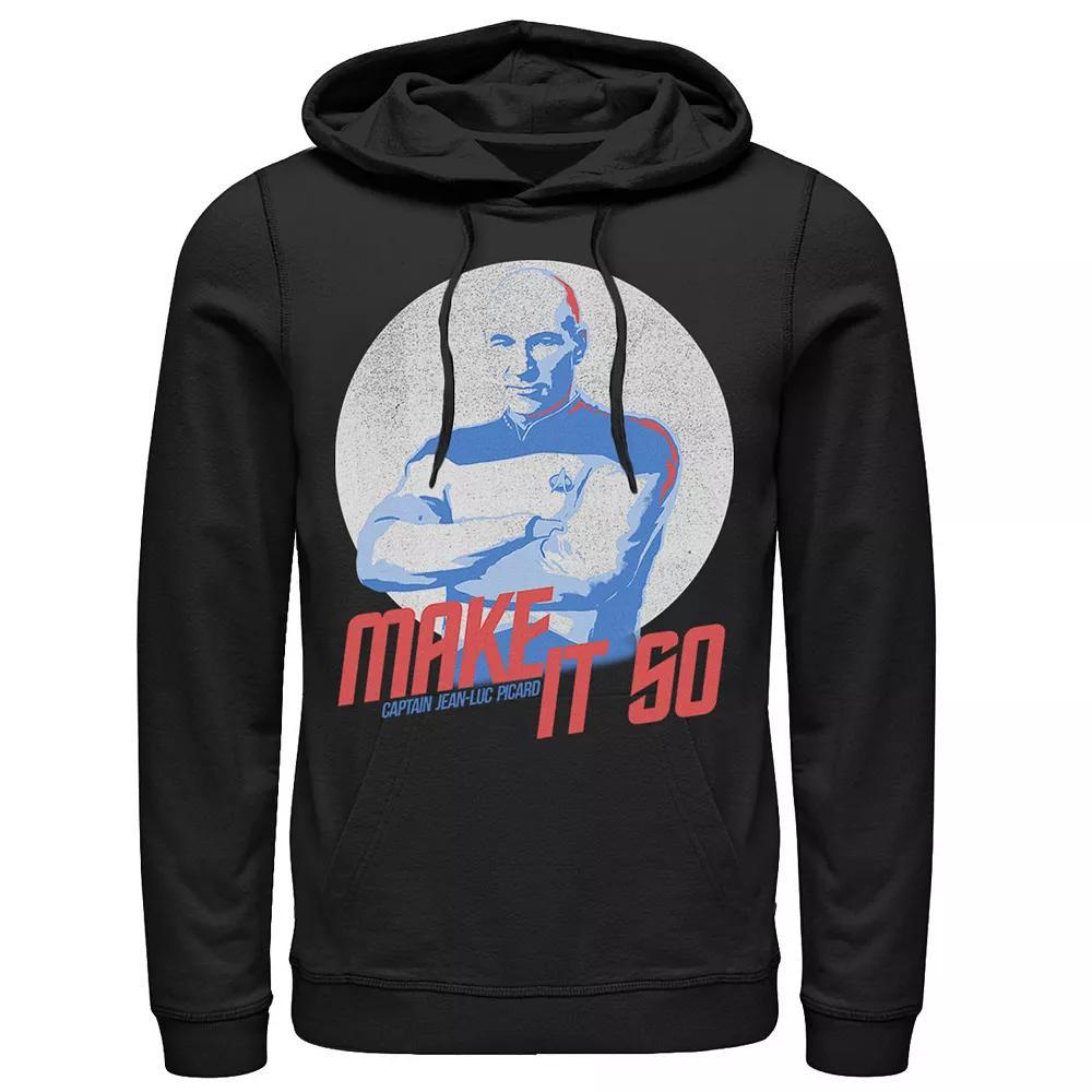 Men's Harry Potter Ron Harry Hermione Blue Lighting Portrait Graphic Pullover Hoodie, Size: XL Product Image